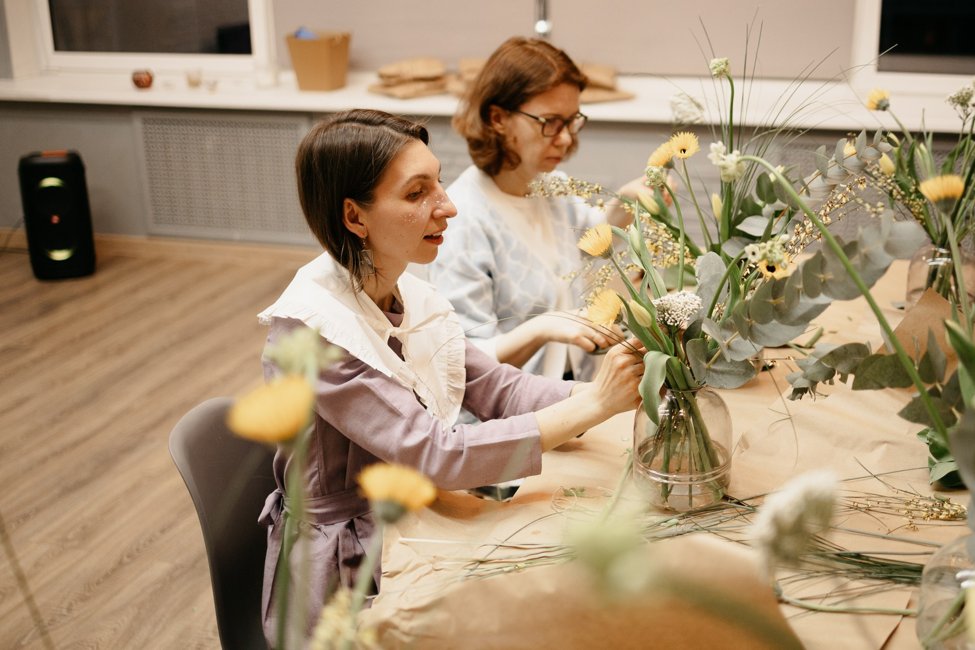 Корпоратив Добрых Праздников и цветочный мастер-класс. Фотограф в Москве