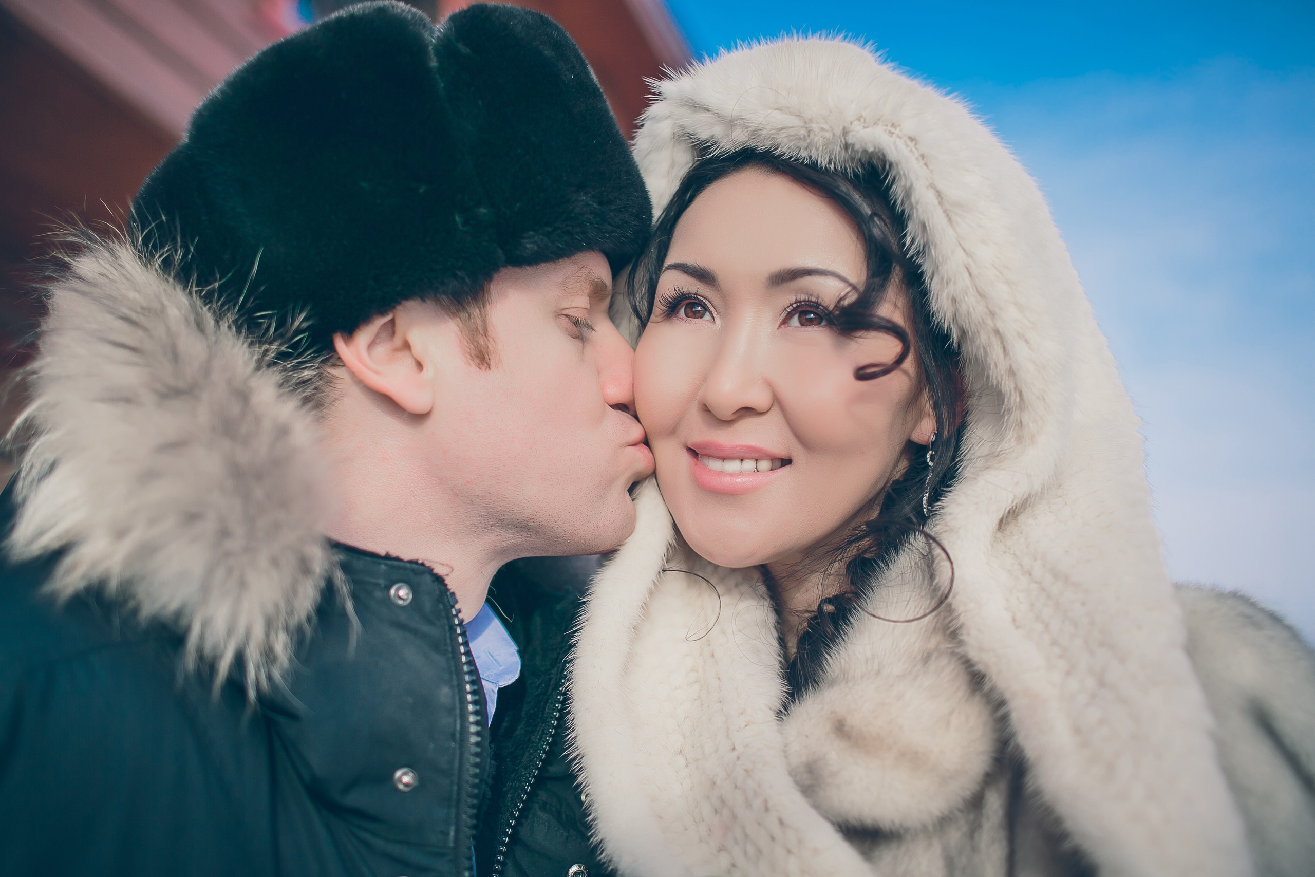 Зимнее свадебное фото. Фотограф Надежда Куин, Якутск
