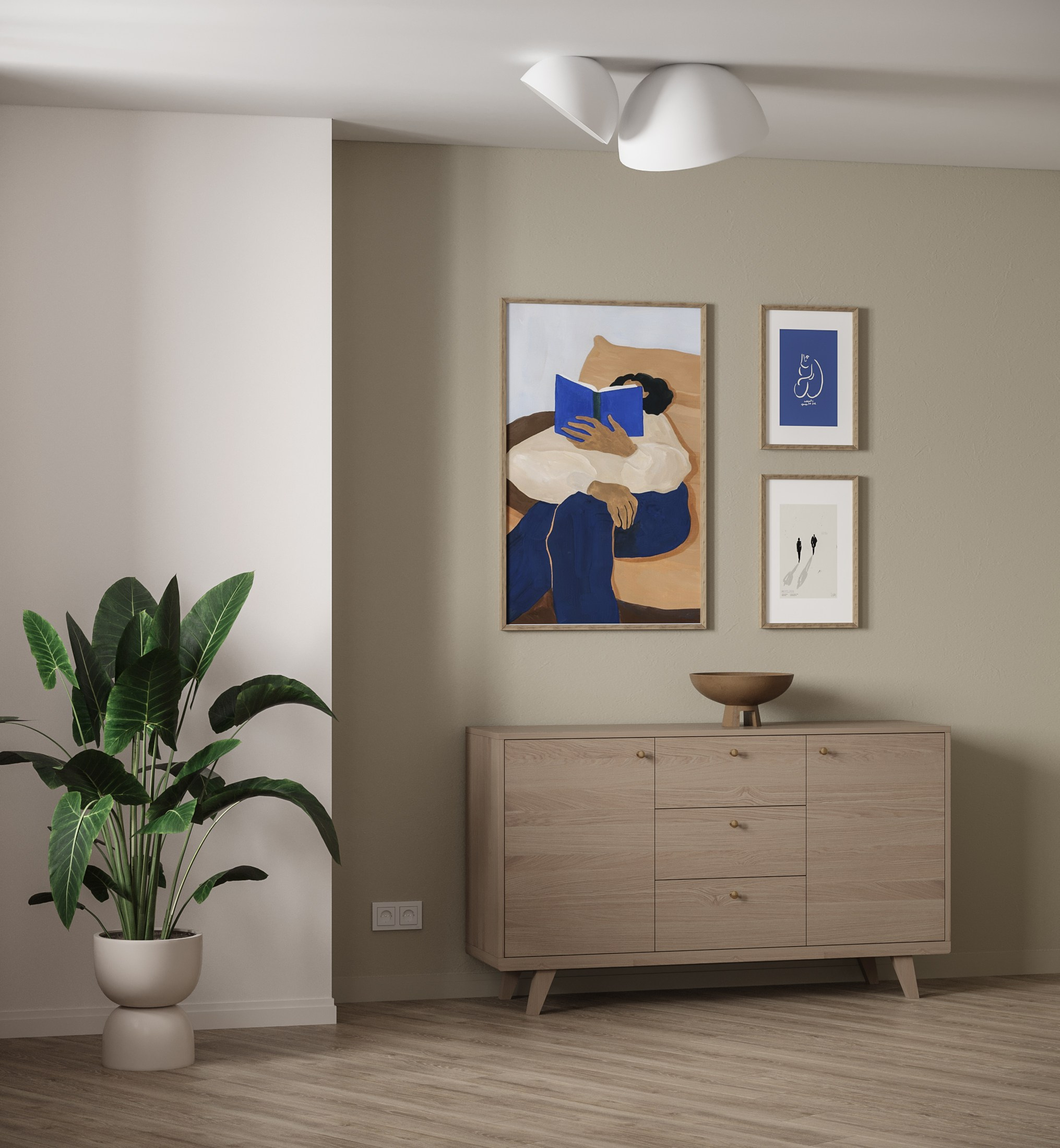 3д визуализация гостевой комнаты в современном стиле 