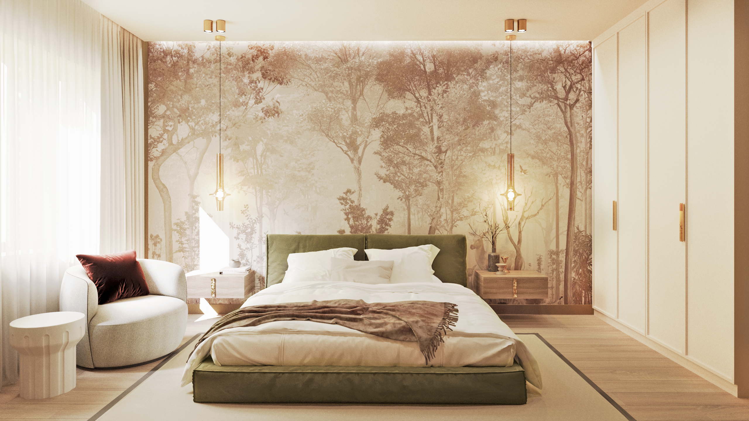 Терракотовый интерьер в Красноярске. Интерьерный дизайнер и художник. Локация в г. Екатеринбурге беру проекты в разных странах