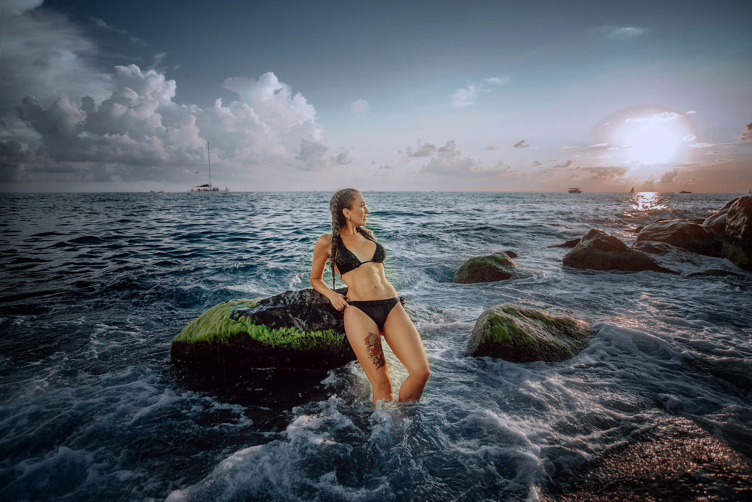 закатная женская фотосессия