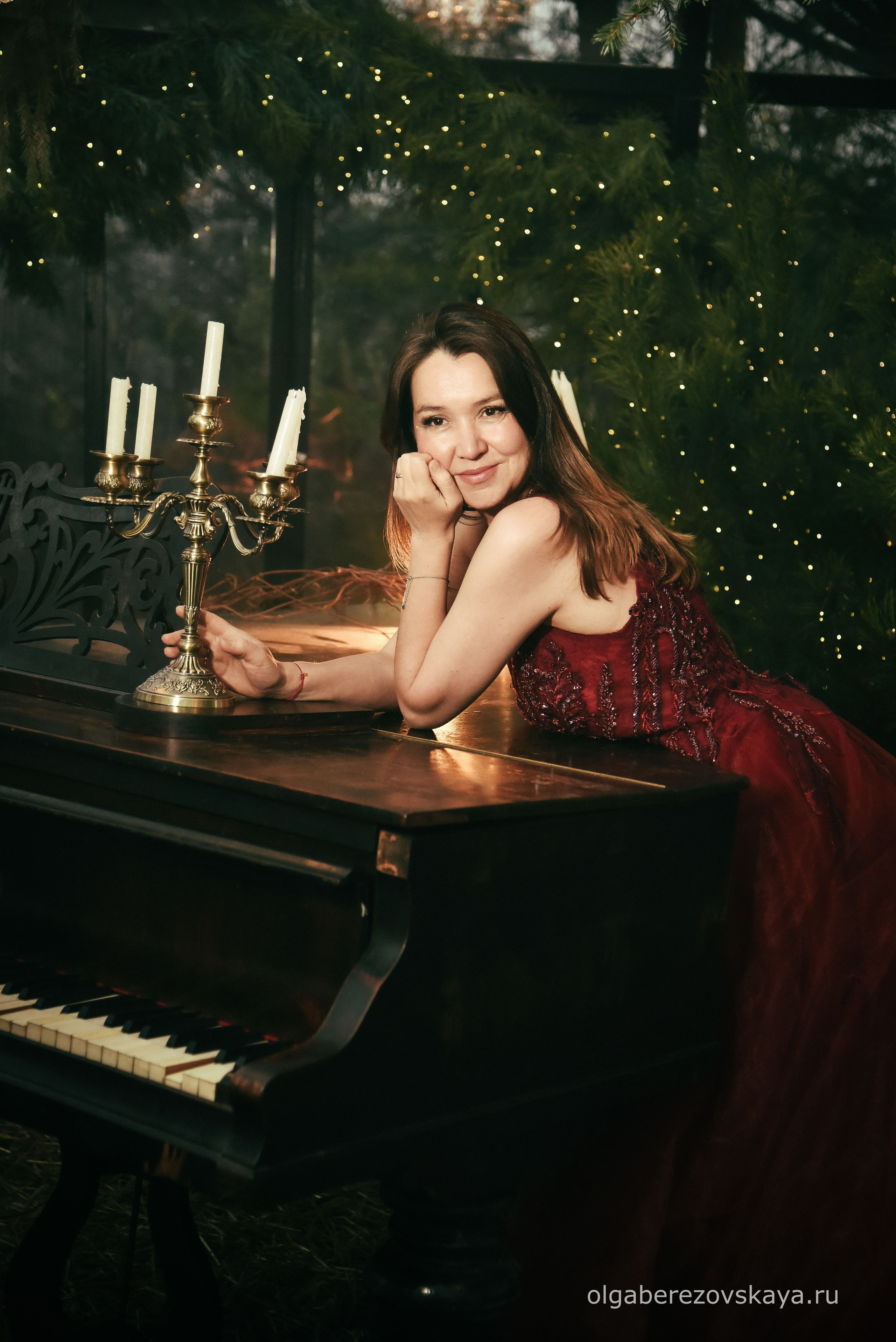 Новогодняя фотосессия с роялем