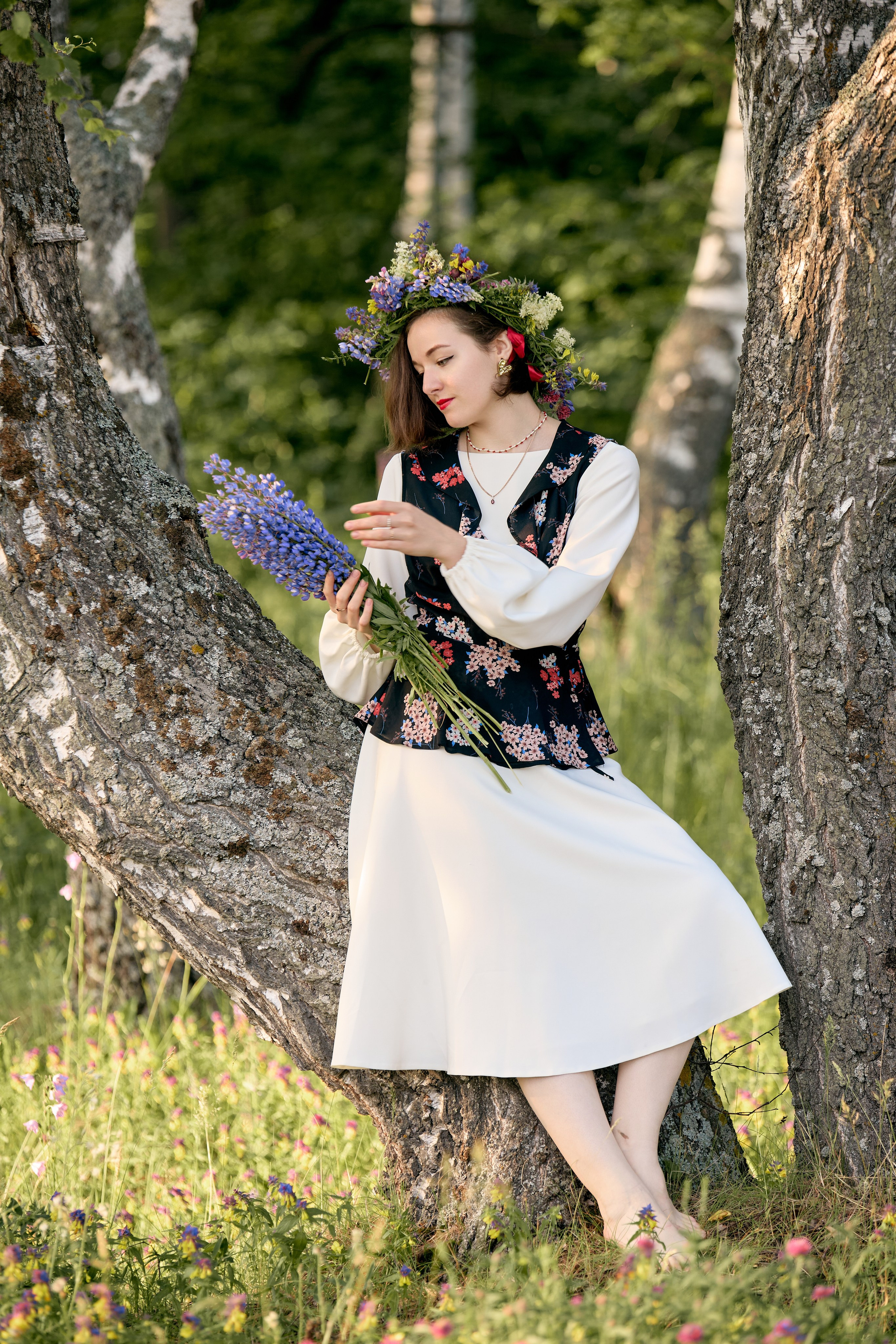 Фотосессия в роще для группы девушек. Фотограф в Дивеево