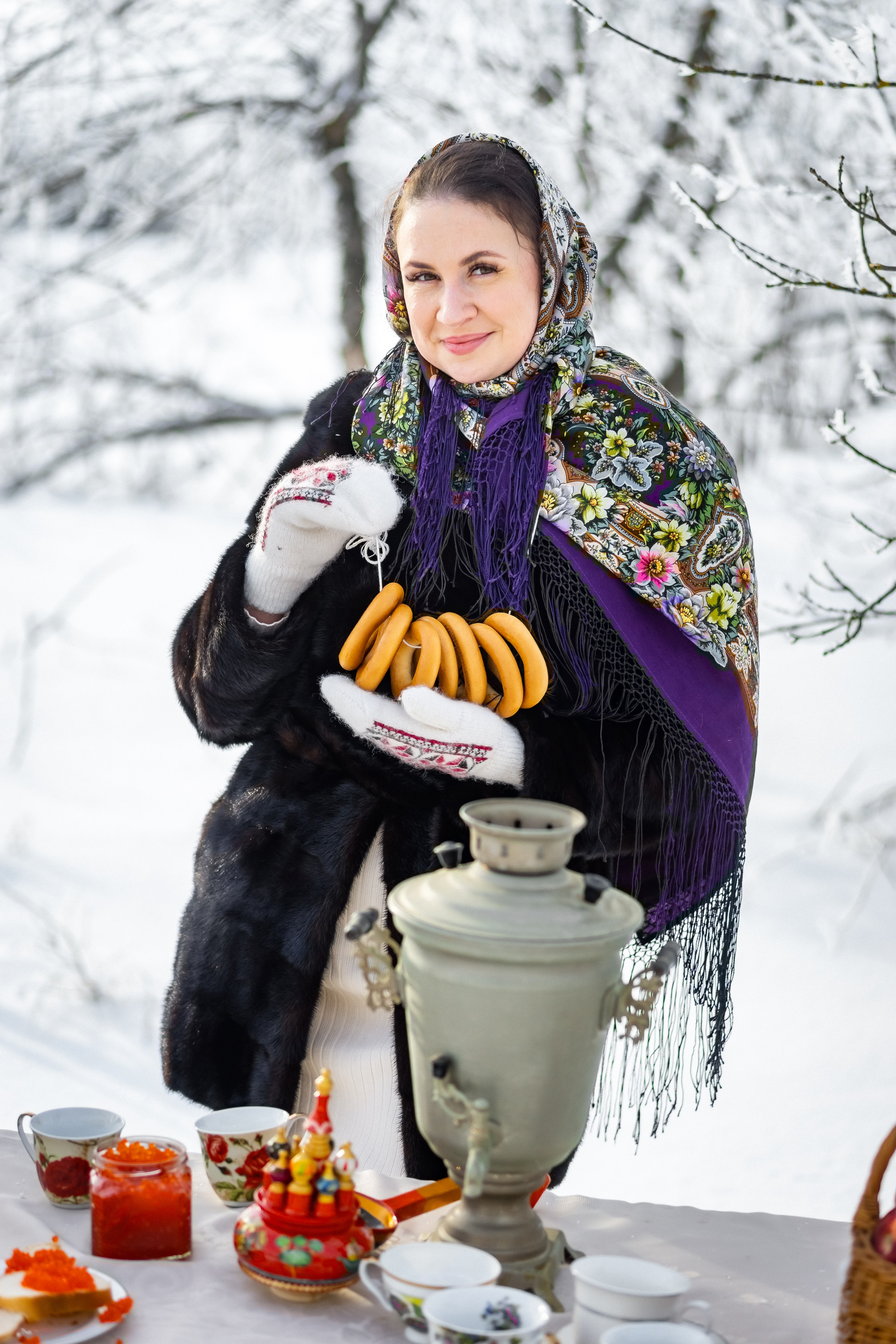 Зимняя в русском народном стиле. Ольга Плаксина фотограф в Саратове