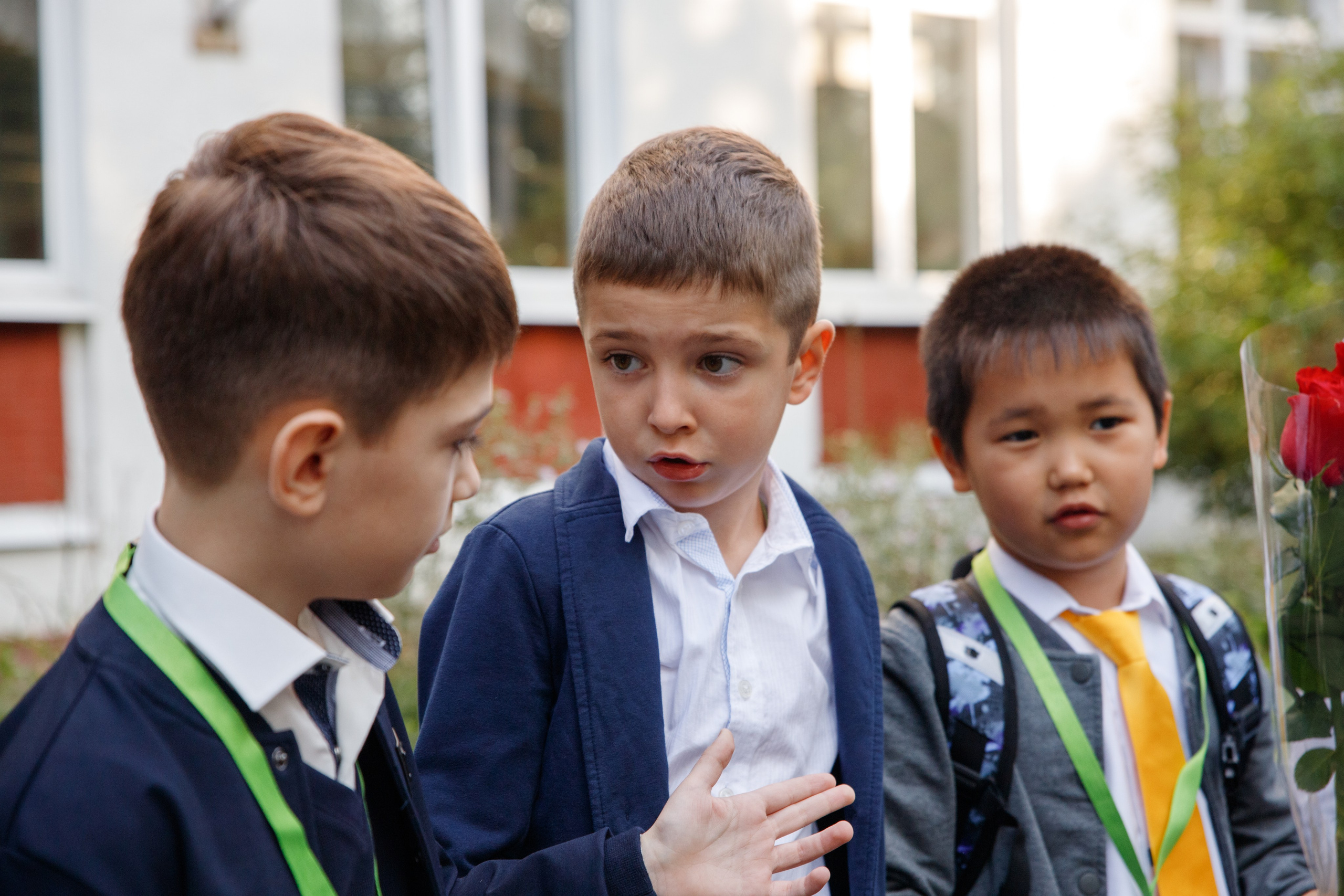Репортажная съемка первого сентября для первоклассников. Семейный и школьный фотограф в Москве Анна Ткач