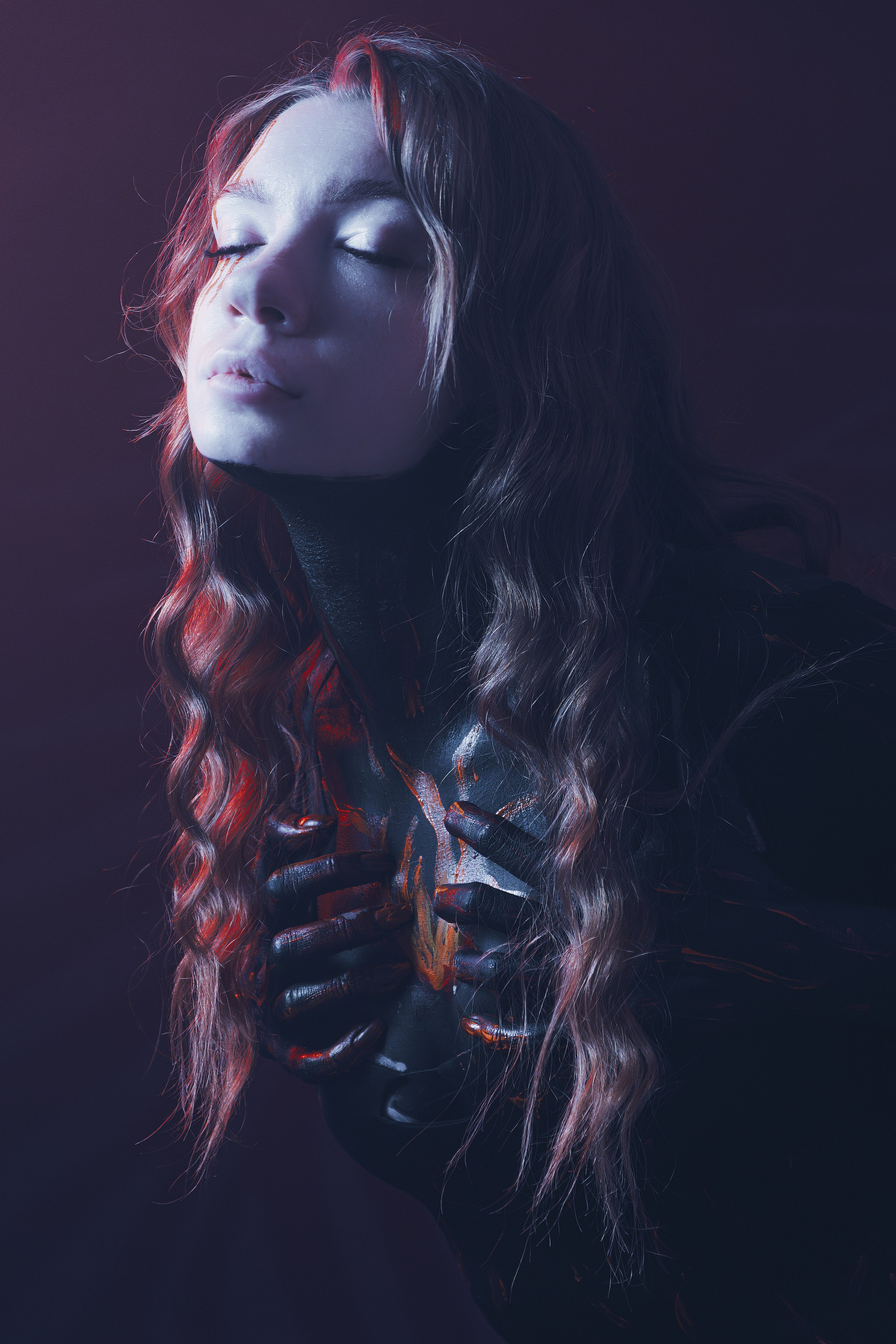 Креативный фотопроект в Ростове-на-Дону в образах Огненного пантеона. Огненный персонажи на творческой съёмке в Ростове-на-Дону. Женский фотограф в Ростове-на-Дону.