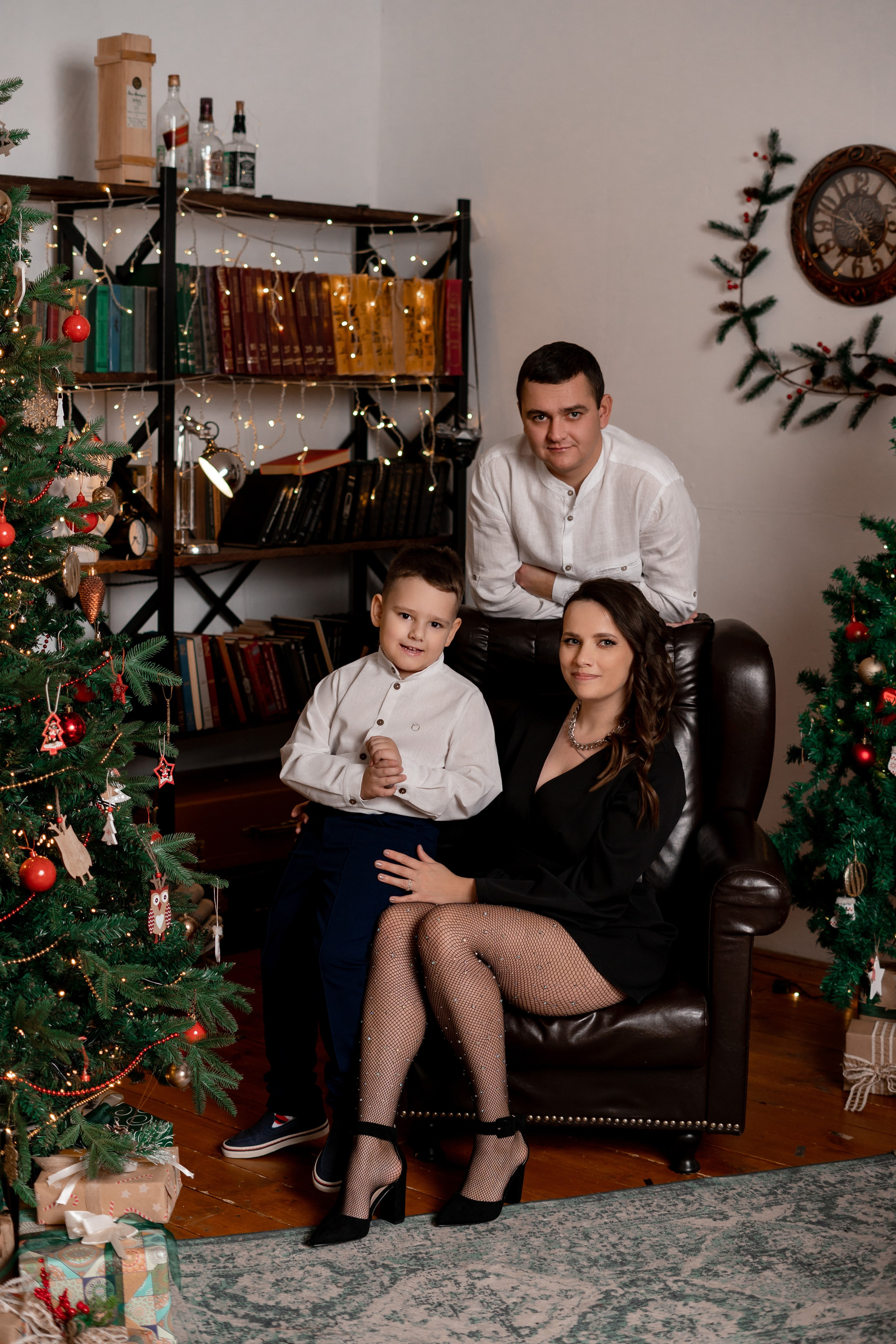 Новогодняя фотостудия. Семейный фотограф СПб Анастасия Василь. Фотосессия на годик