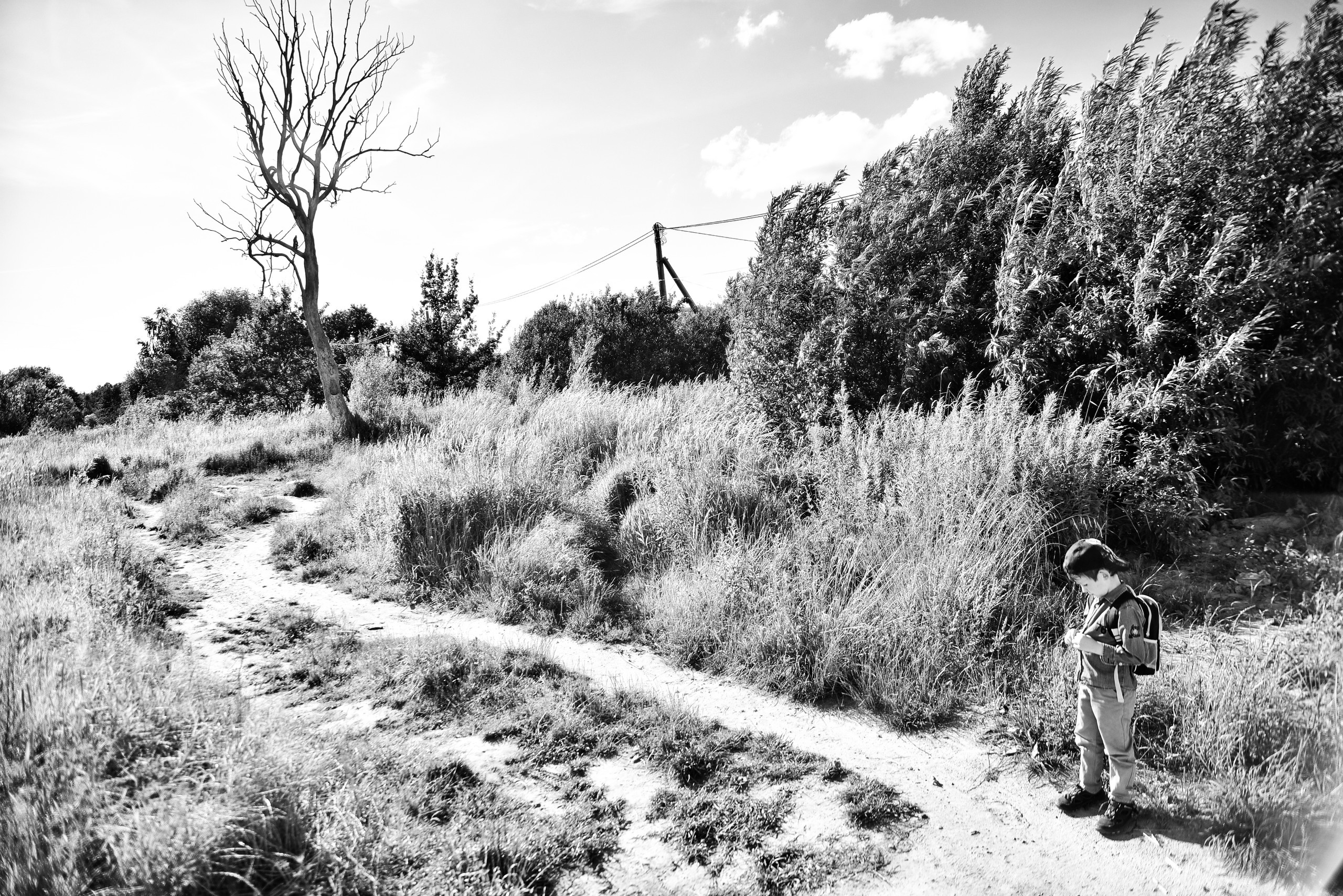 Чёрно-белый детский портрет. То ещё портфолио