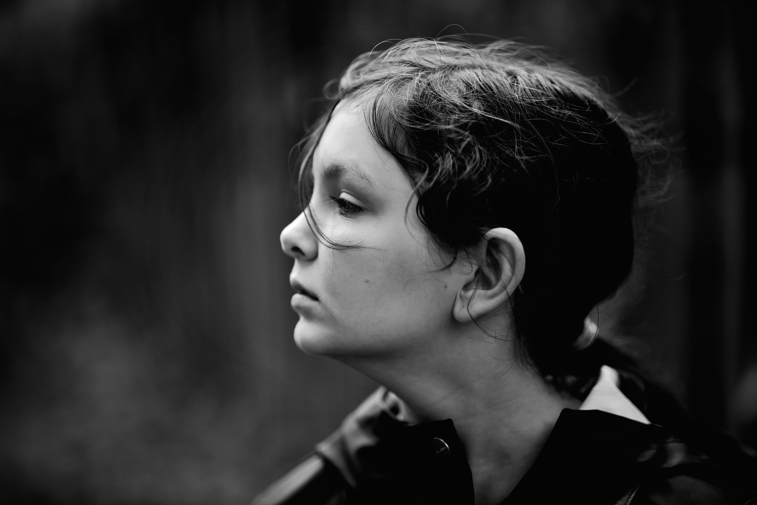 Чёрно-белый детский портрет. То ещё портфолио