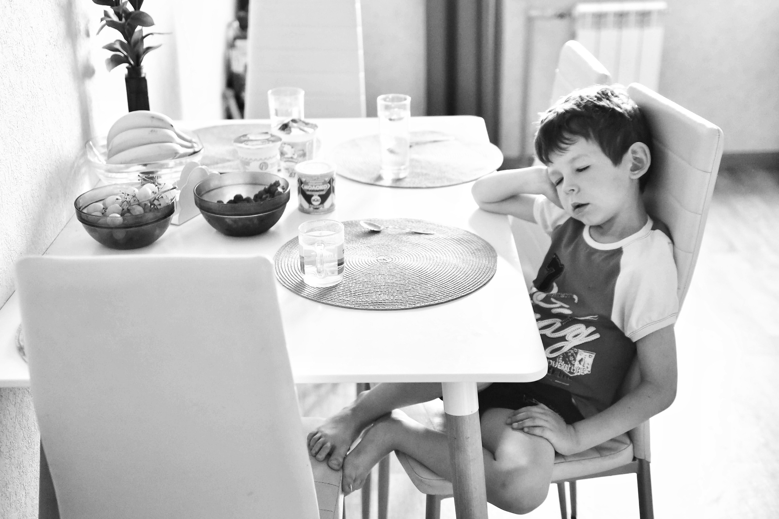 Чёрно-белый детский портрет. То ещё портфолио