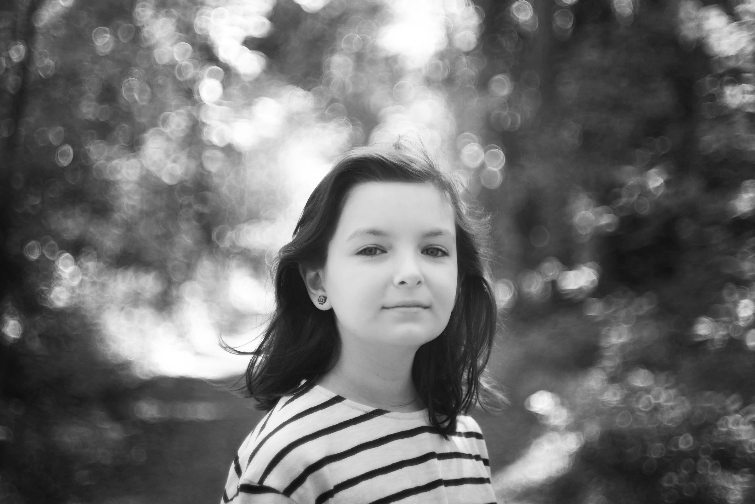 Чёрно-белый детский портрет. То ещё портфолио