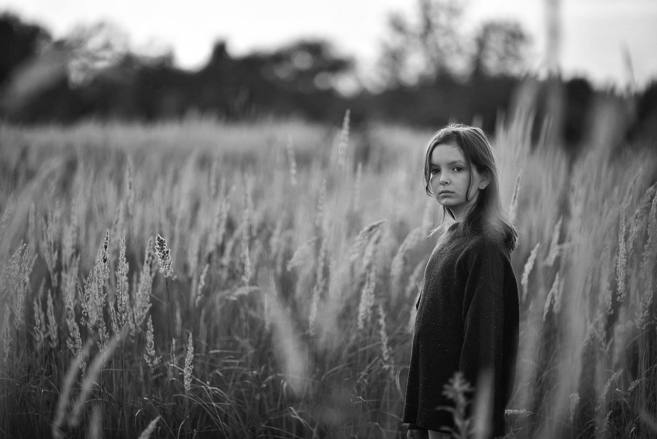 Чёрно-белый детский портрет. То ещё портфолио