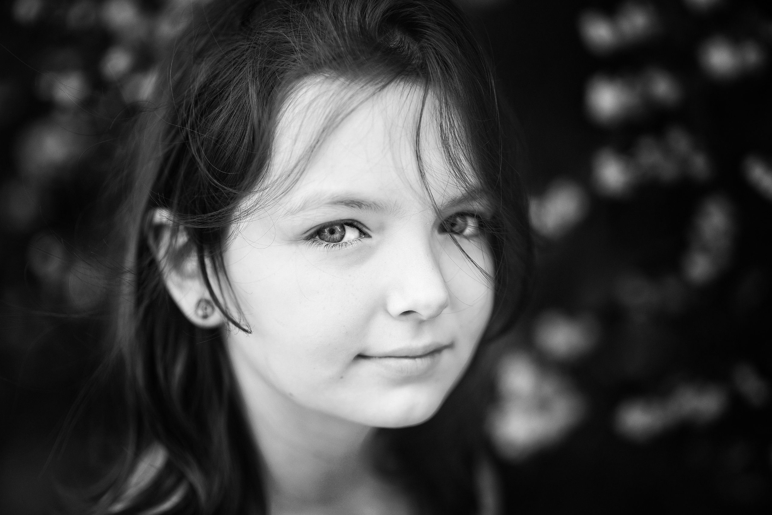 Чёрно-белый детский портрет. То ещё портфолио