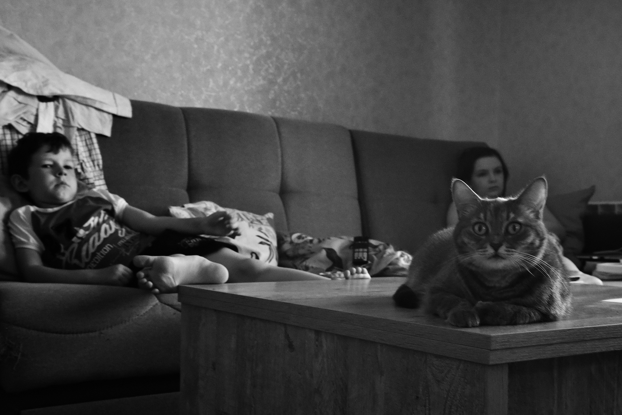 Чёрно-белый детский портрет. То ещё портфолио