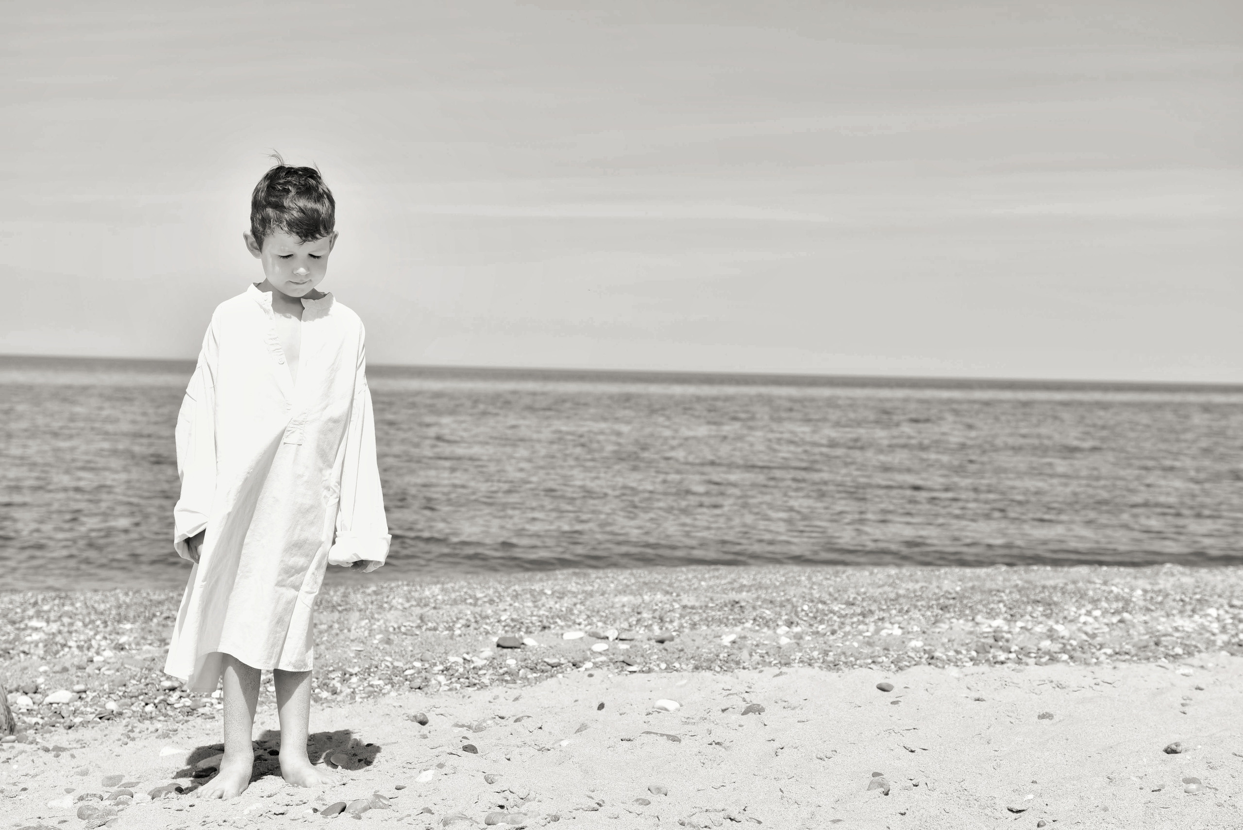 Чёрно-белый детский портрет. То ещё портфолио