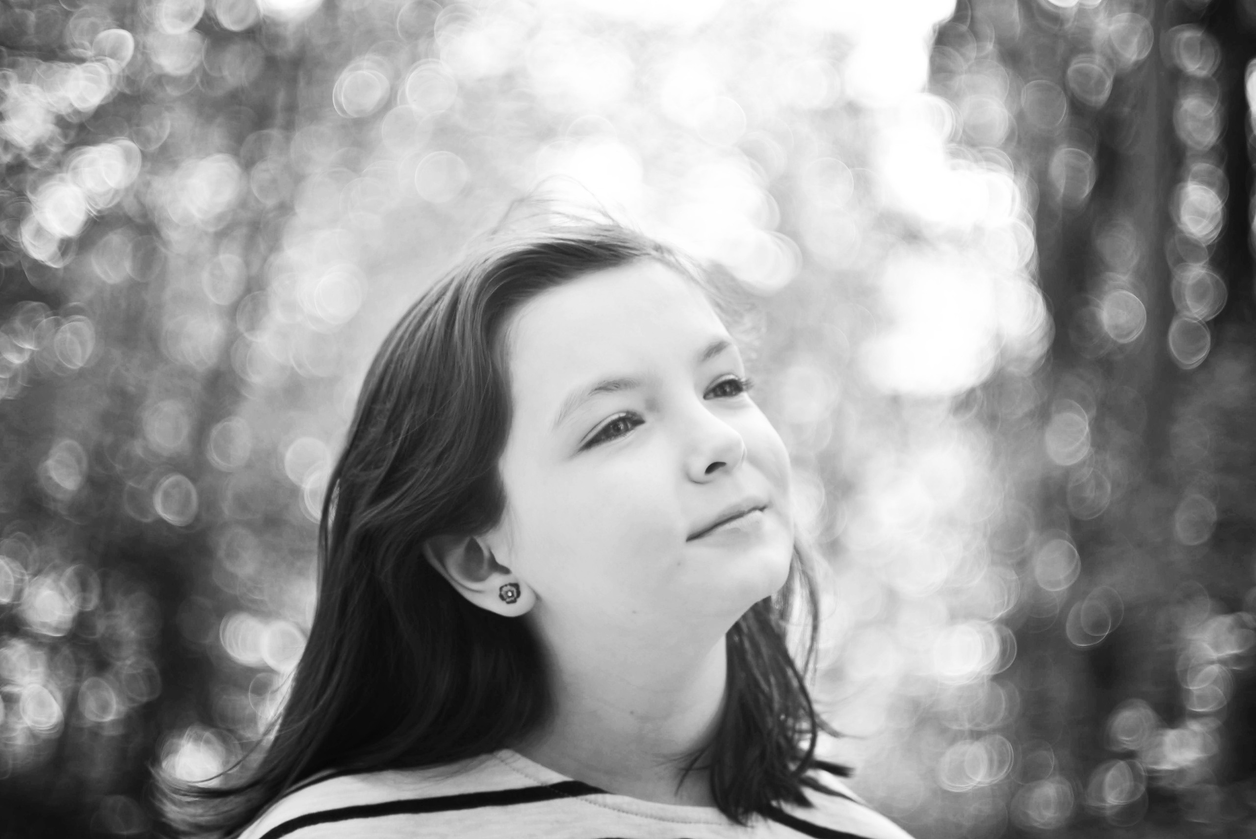 Чёрно-белый детский портрет. То ещё портфолио