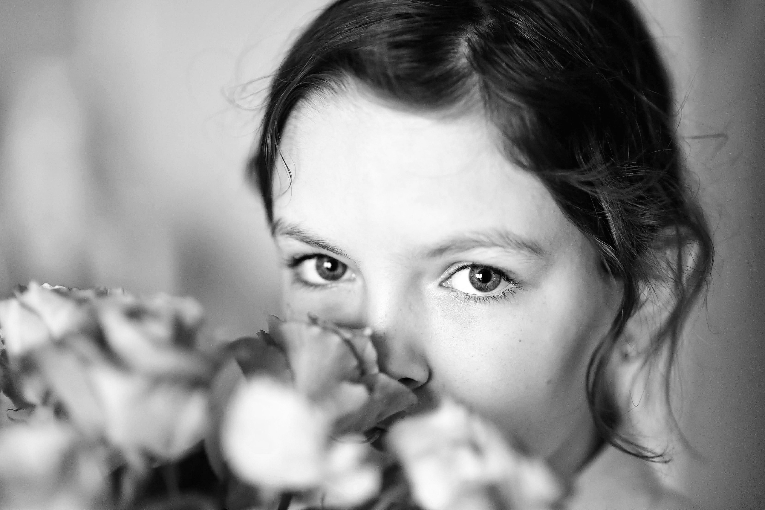 Чёрно-белый детский портрет. То ещё портфолио