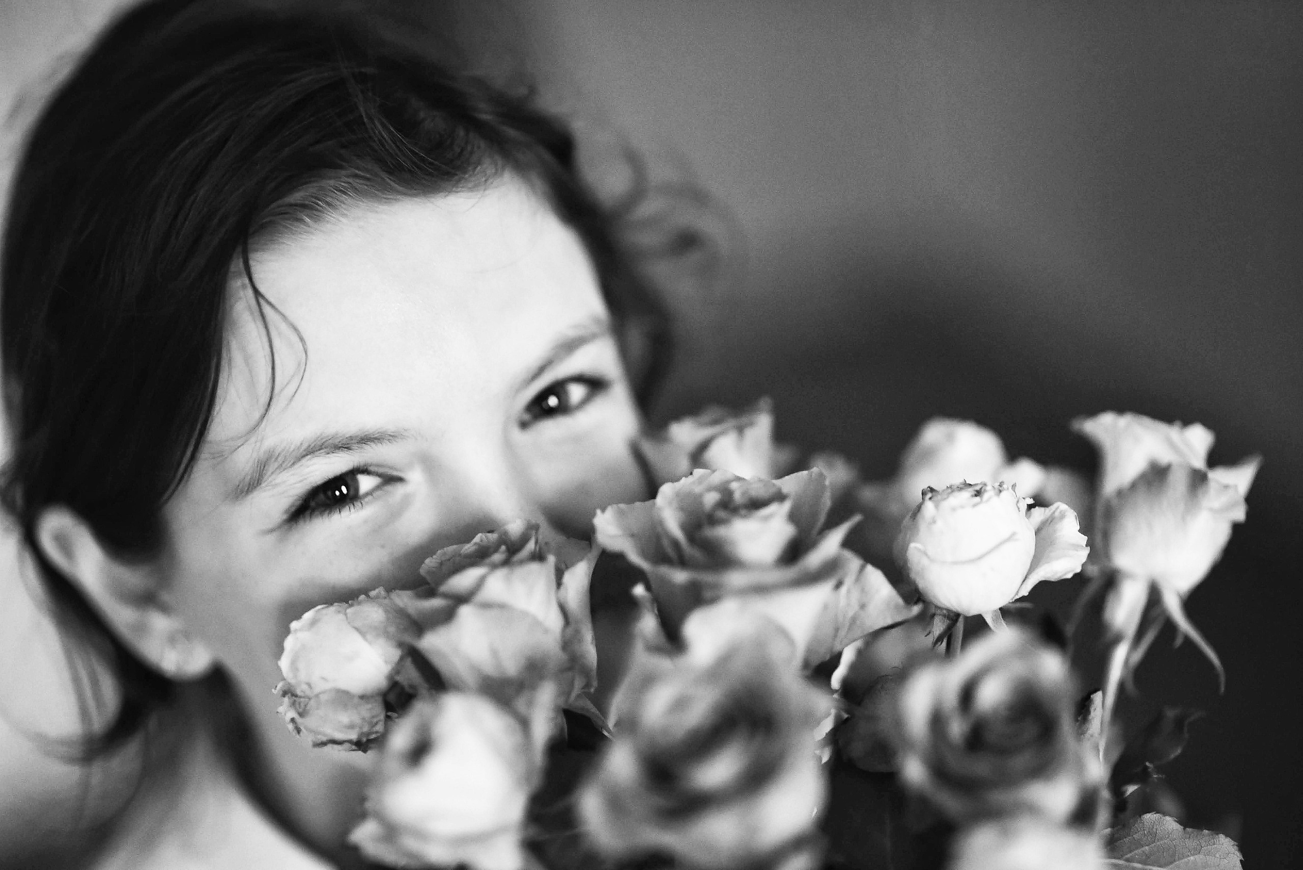 Чёрно-белый детский портрет. То ещё портфолио