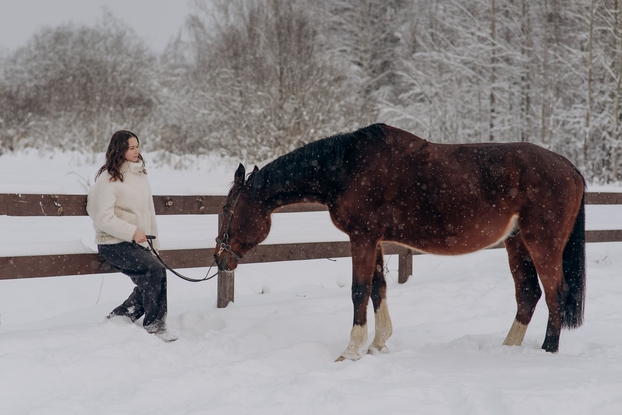 Фотосессия девушки с лошадью. Свадебный и репортажный фотограф в Ярославле Евгений Сальников