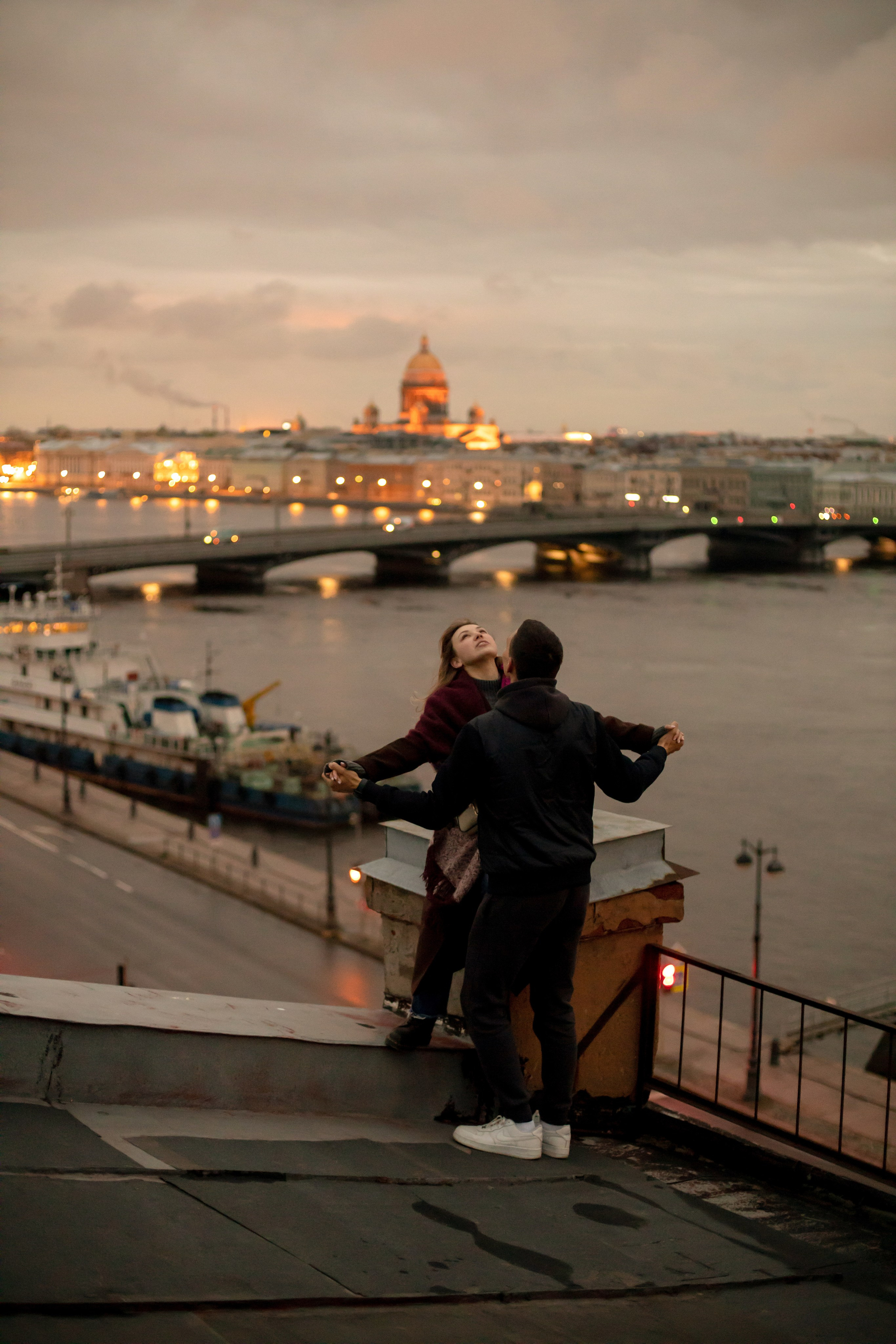Лав стори на крыше. Свадебный и семейный фотограф в Москве Диана Левченко