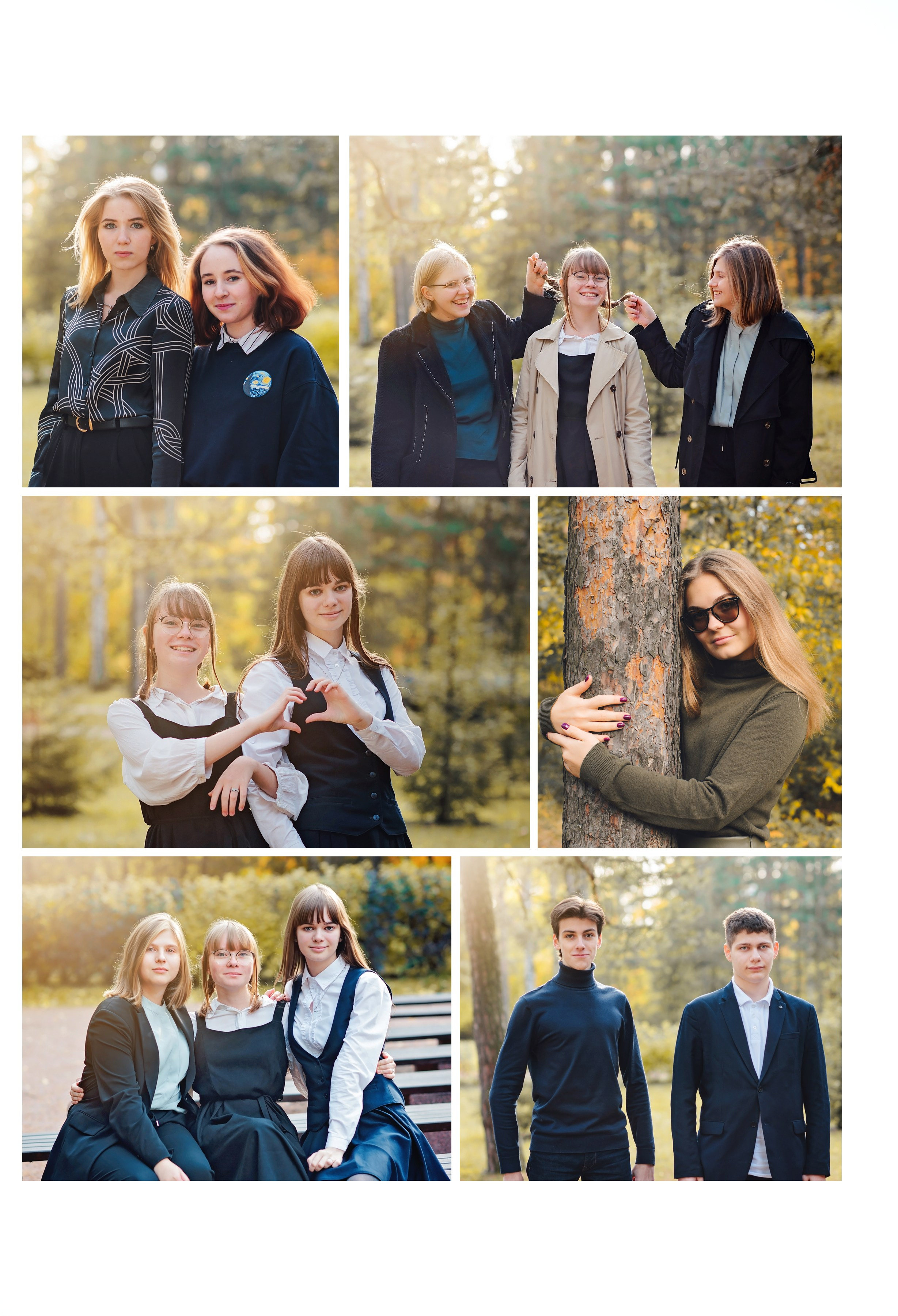 красивые девочки из 11 класса снимаются для выпускной фотокниги