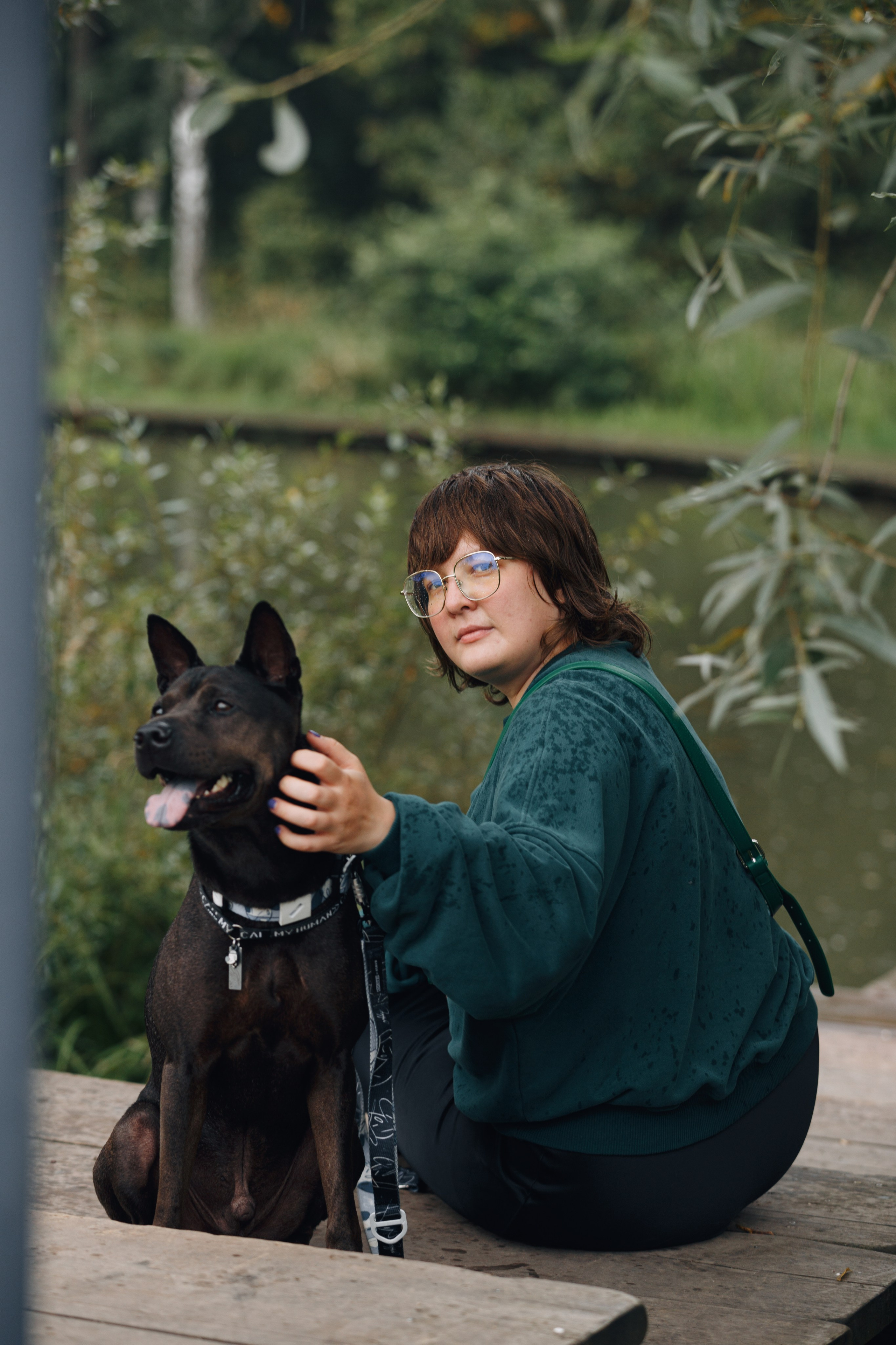 Рэкс, Лена и Вова в Мещерском. Фотограф анималист Кристина Карпова, Москва