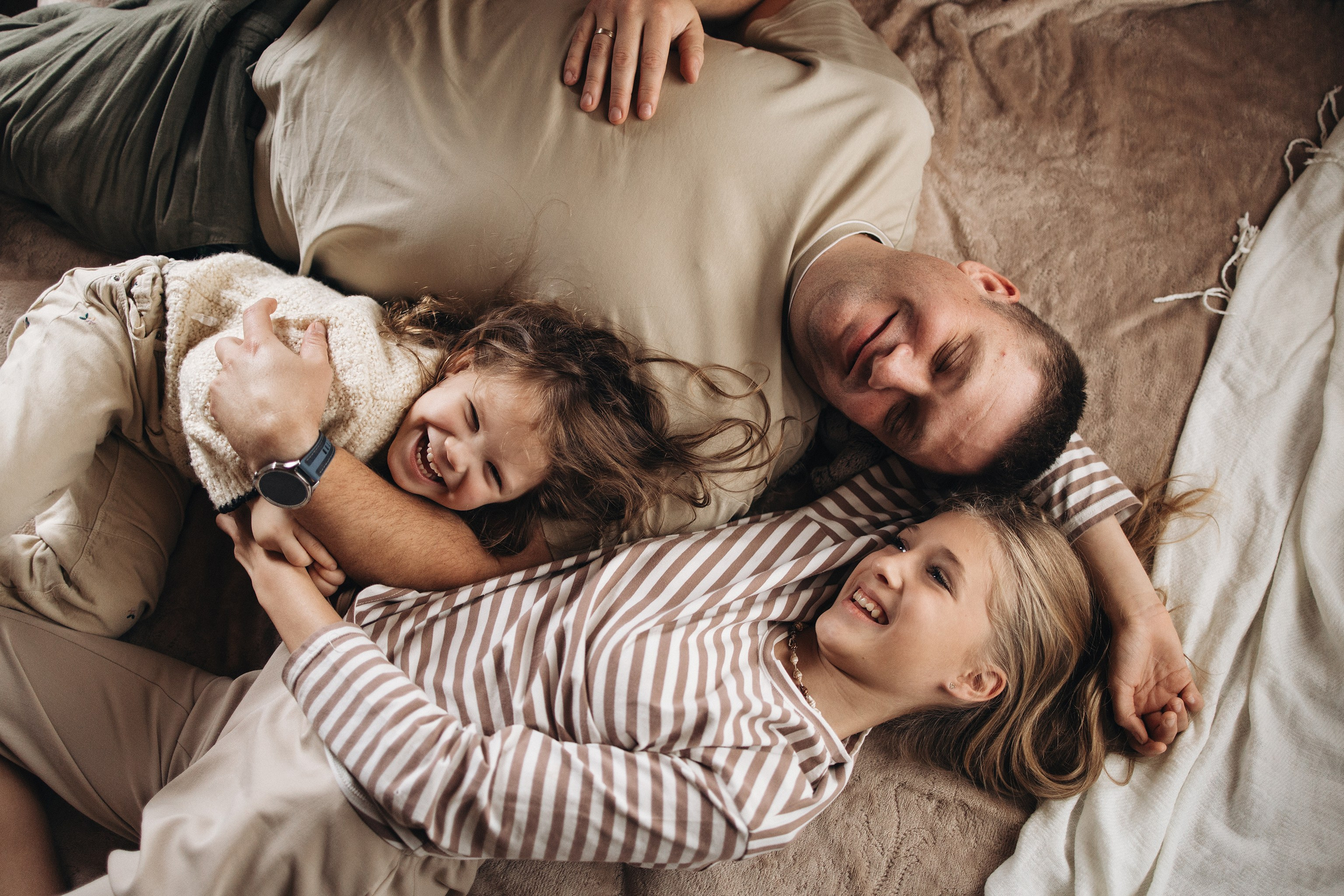 Домашняя съемка для Семёна, Маруси и Ани. Семейный фотограф в Москве Марина Петра