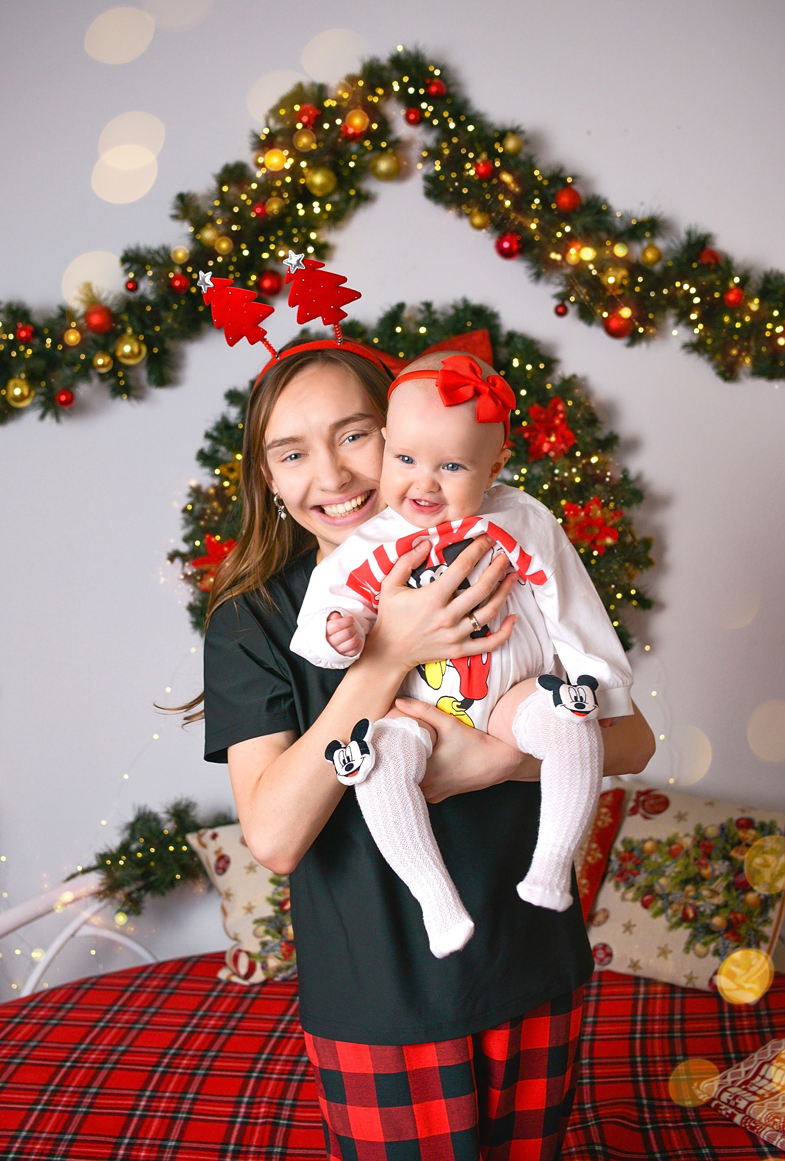 Новогодняя семейная фотосессия в Краснодаре 2023-2024. Фотограф новорожденных Краснодар Малышенко Надежда