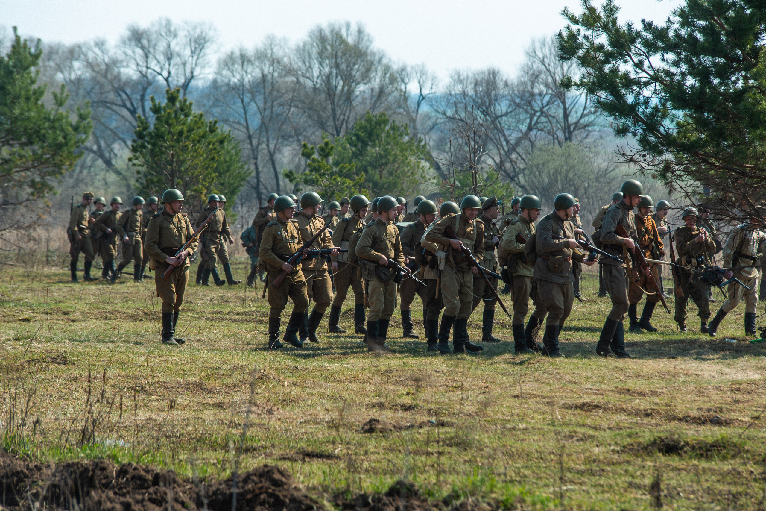 РЕКОНСТРУКЦИЯ БОЯ — ВОВ — БИТВА ЗА ГОРОД. Профессиональный фотограф в Мценске и Орловской области