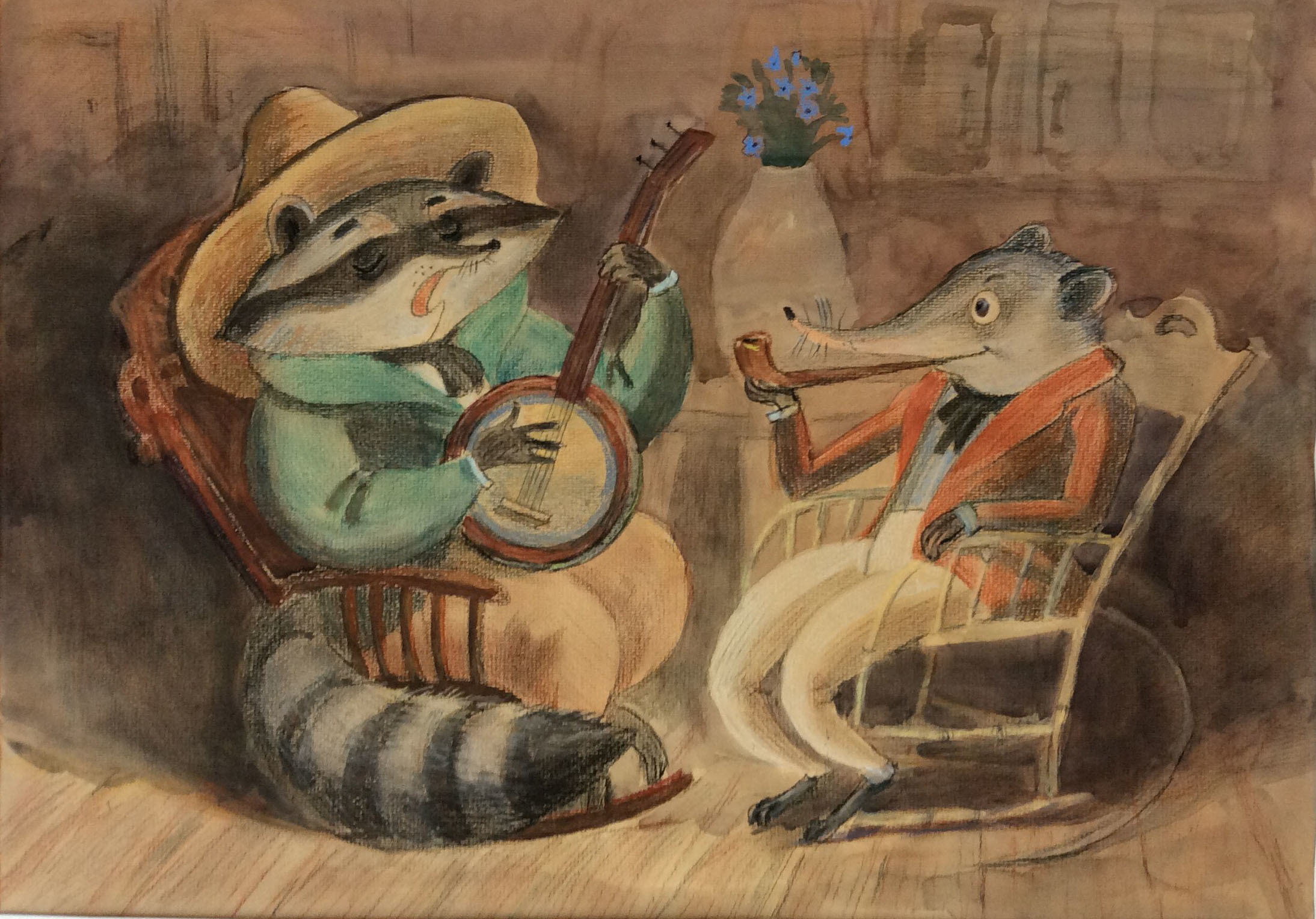 Brother Fox and Brother Rabbit. Анна Гантимурова иллюстратор, театральный видеохудожник мультипликатор