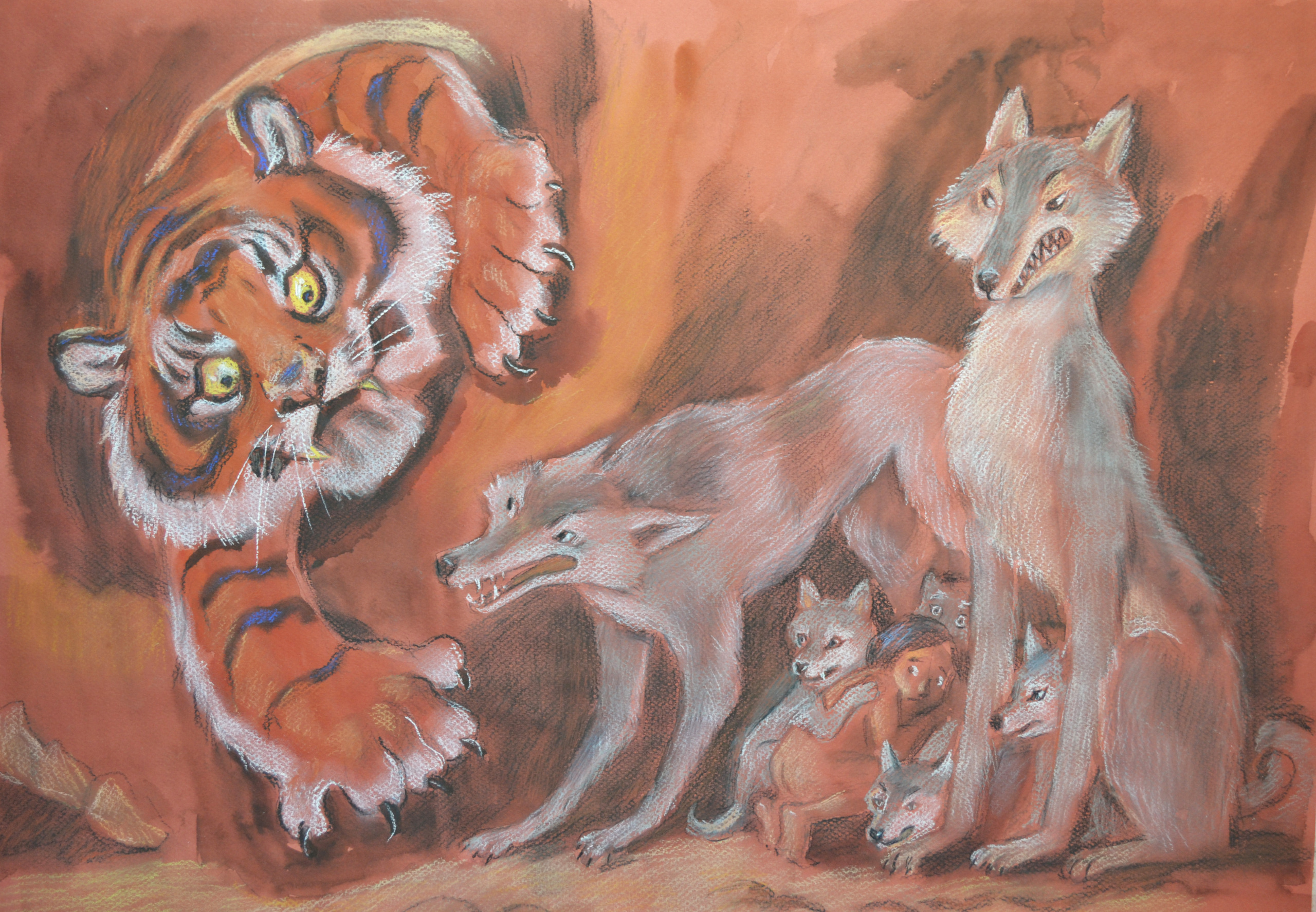 Mowgli, Jungle Book. Анна Гантимурова иллюстратор, театральный видеохудожник мультипликатор