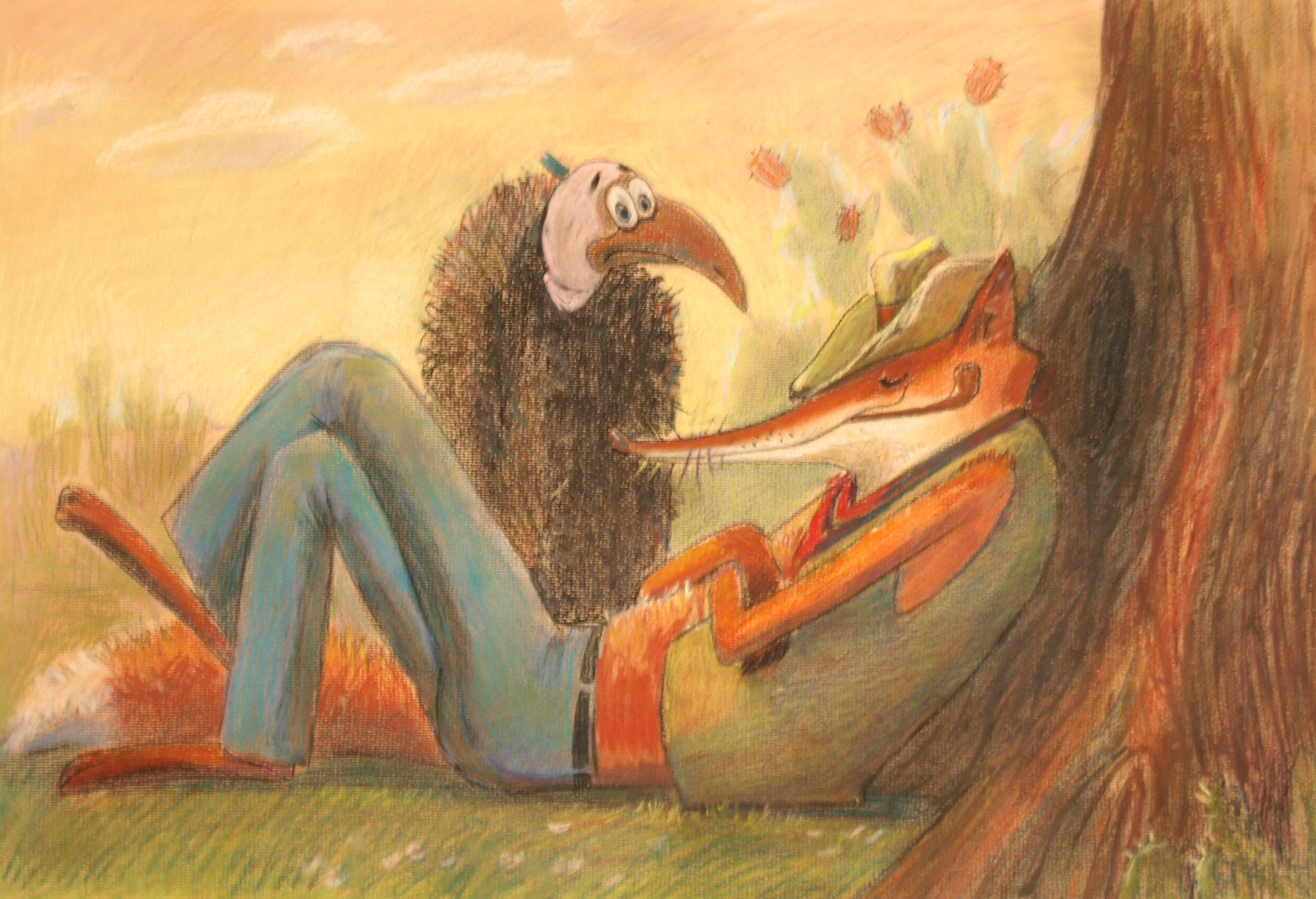 Brother Fox and Brother Rabbit. Анна Гантимурова иллюстратор, театральный видеохудожник мультипликатор