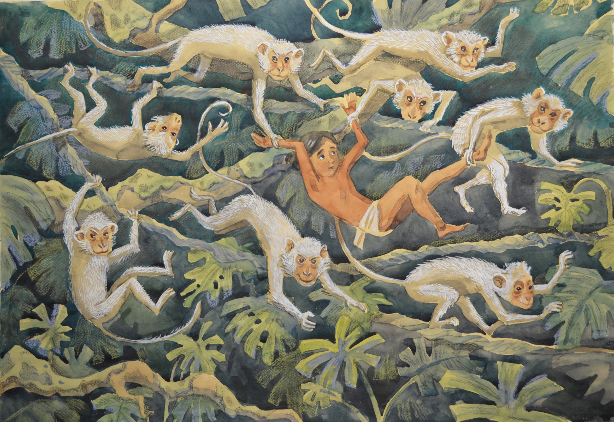 Mowgli, Jungle Book. Анна Гантимурова иллюстратор, театральный видеохудожник мультипликатор