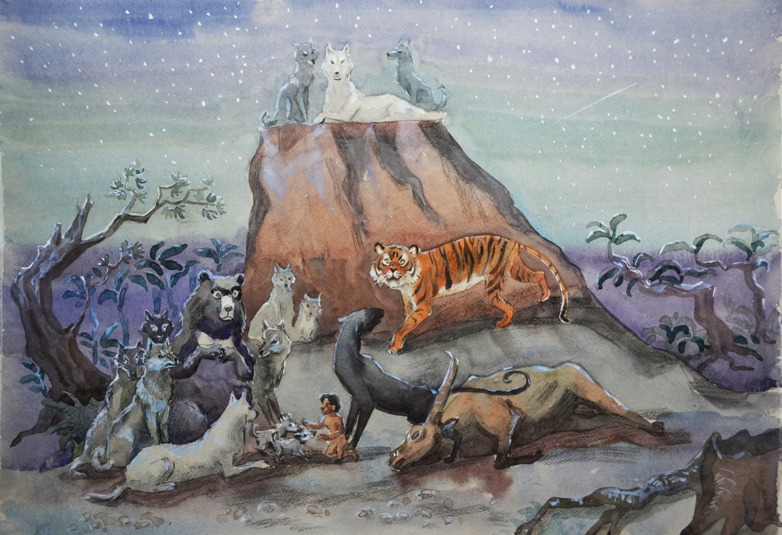 Mowgli, Jungle Book. Анна Гантимурова иллюстратор, театральный видеохудожник мультипликатор