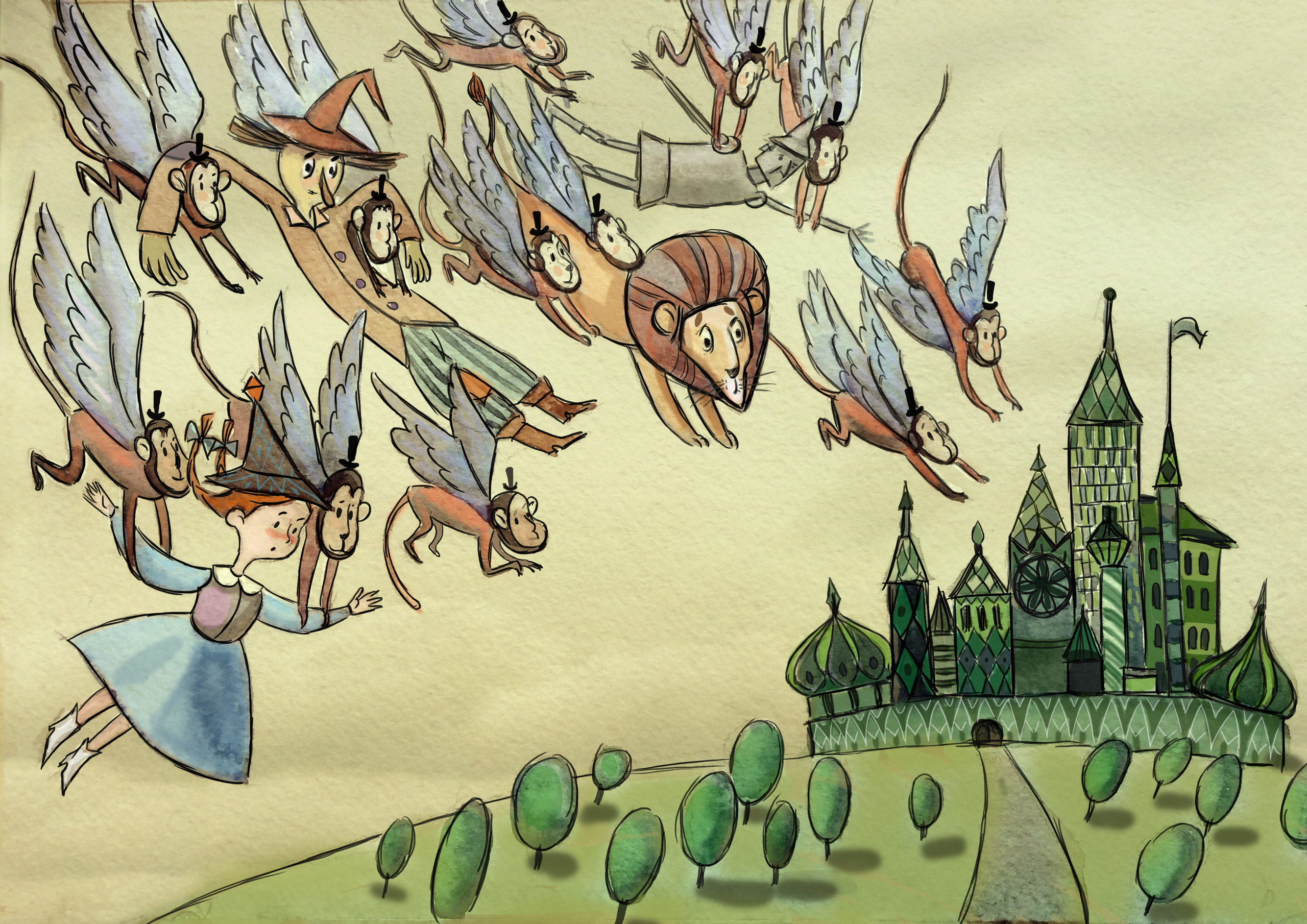 The Wizard of Oz. Анна Гантимурова иллюстратор, театральный видеохудожник мультипликатор