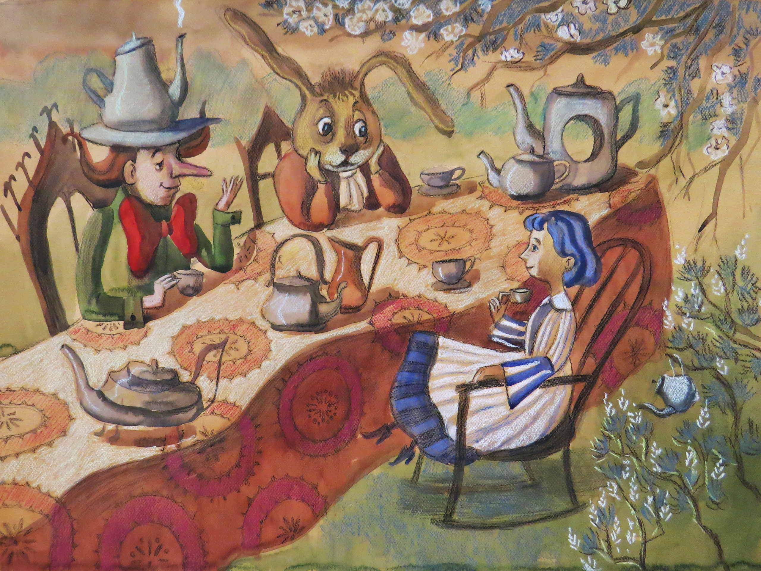 Alice in Wonderland. Анна Гантимурова иллюстратор, театральный видеохудожник мультипликатор