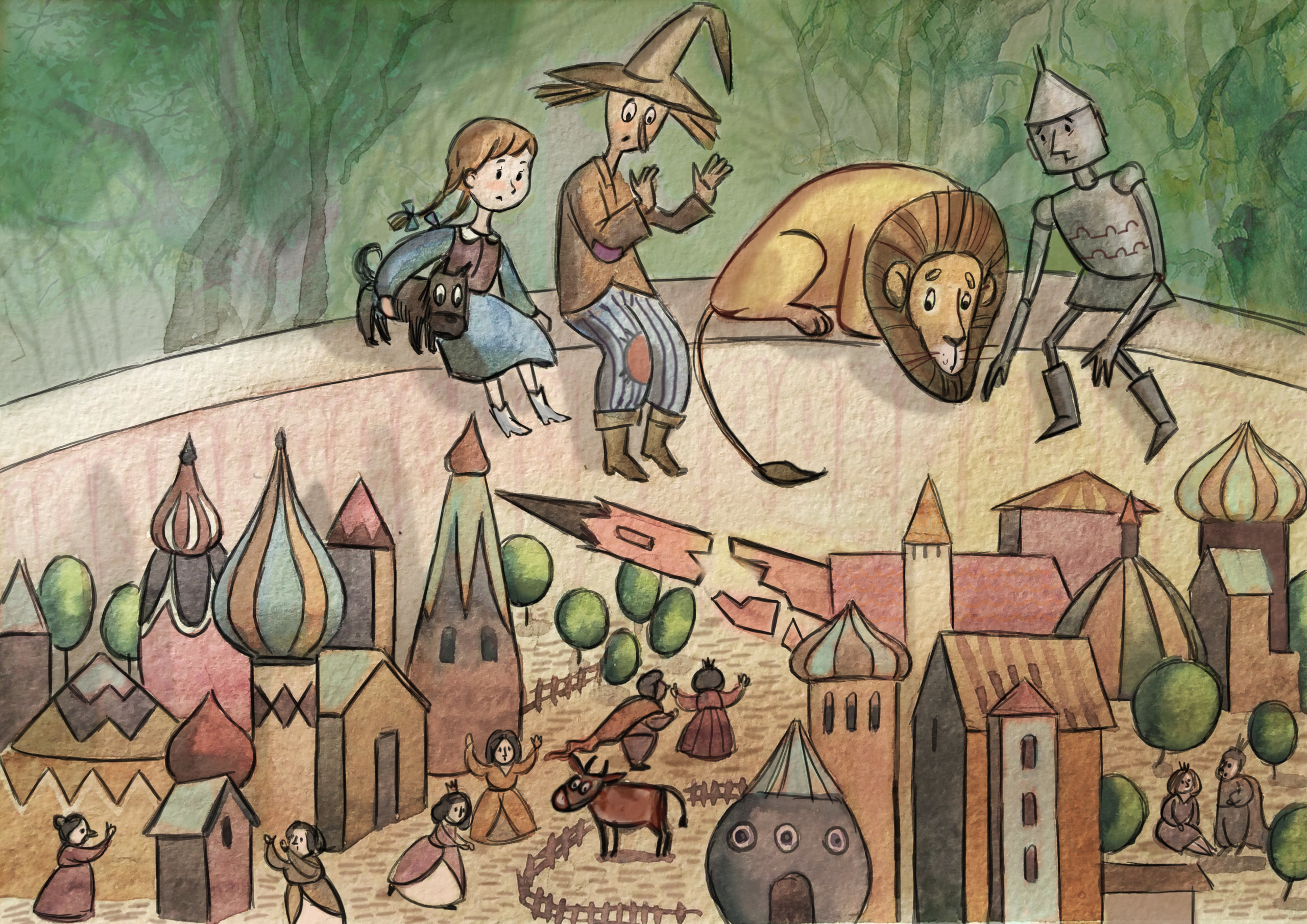 The Wizard of Oz. Анна Гантимурова иллюстратор, театральный видеохудожник мультипликатор