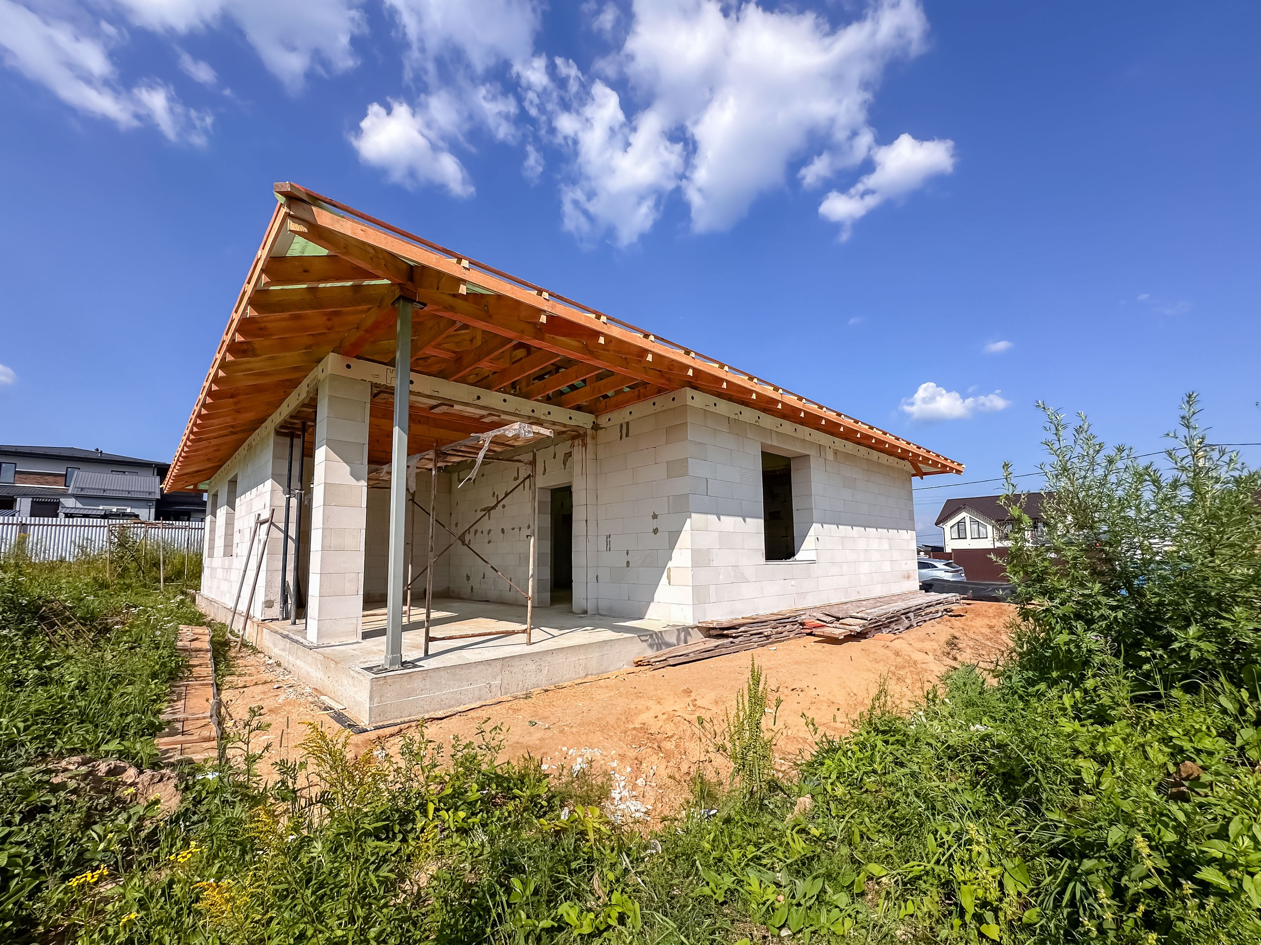 Строительство дома 205 м² под ключ в Москве и МО | Фундамент плита, стены ГСБ, кровля металлочерепица. Строительная компания «Милый дом» МД. Москва и Московская область