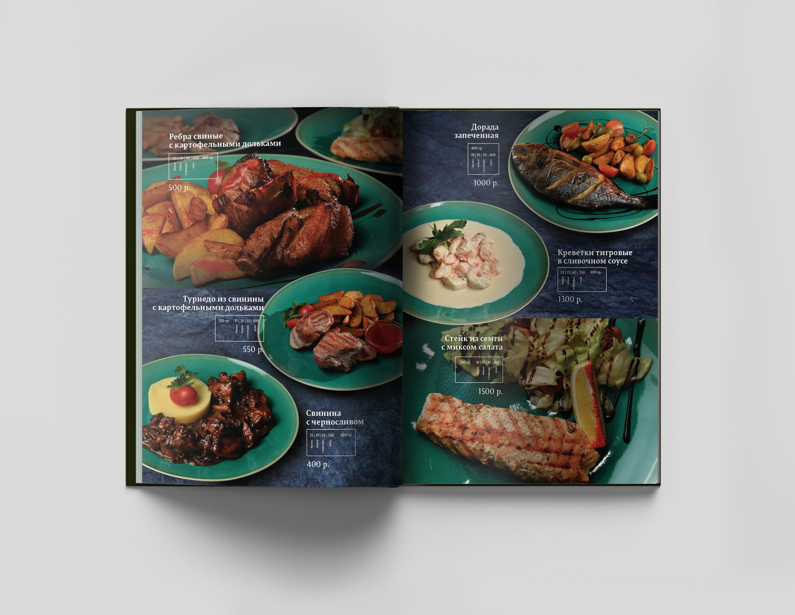 Дизайн меню. Фуд фотограф Сергей Страхов