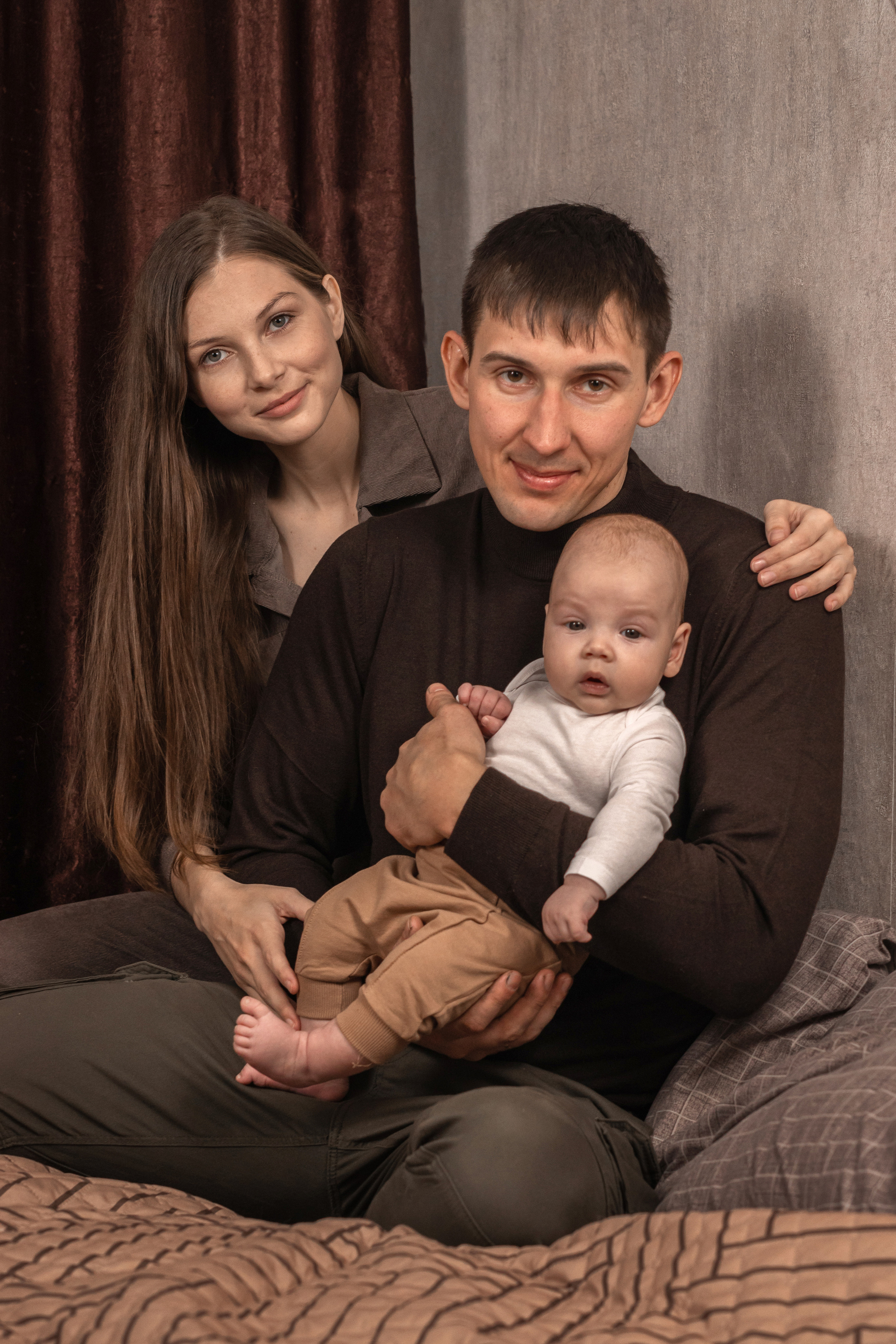 Екатерина+Денис=Тимур (Семейная фотосессия дома). Фотограф Марина Семенова г. Владивосток