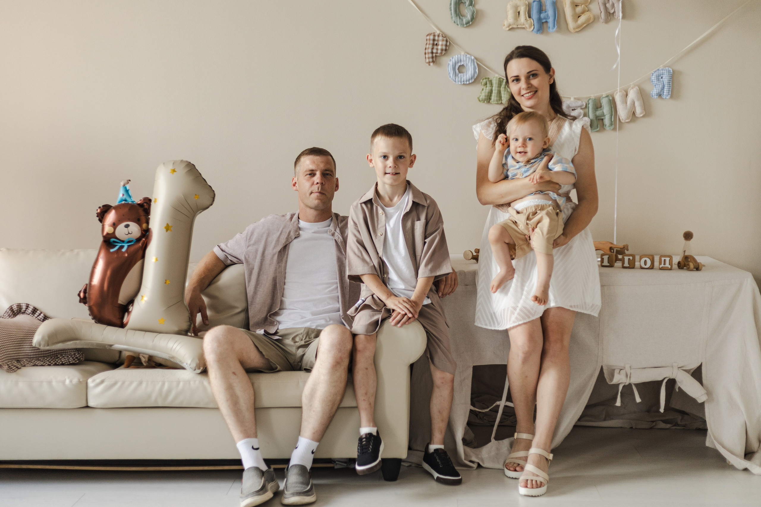 Студийная сьемка годовасия. Семейный и детский фотограф в Рязани Васюгова Мария