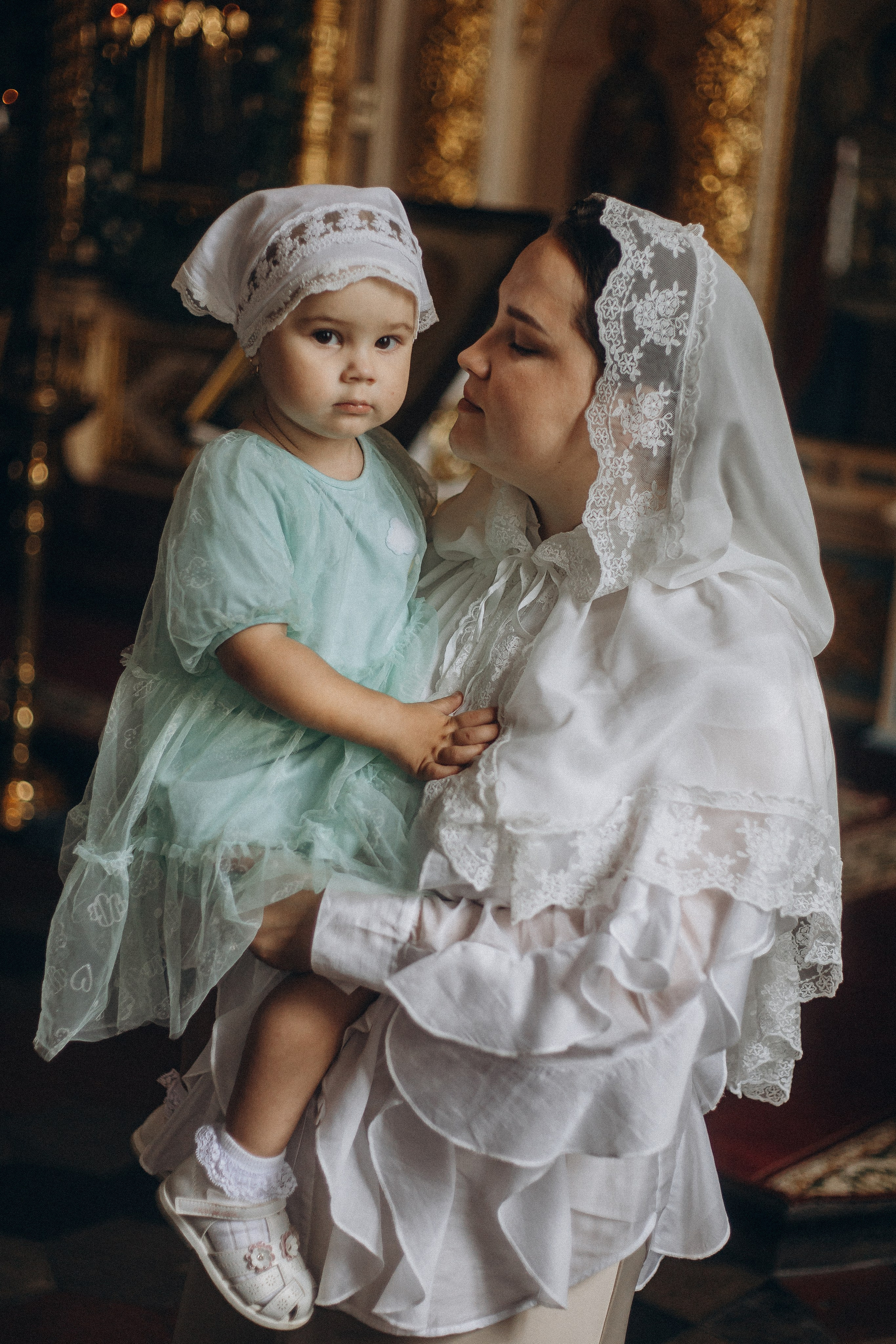 Крещение сестер в Борисоглебском соборе г. Рязани. Семейный и детский фотограф в Рязани Васюгова Мария