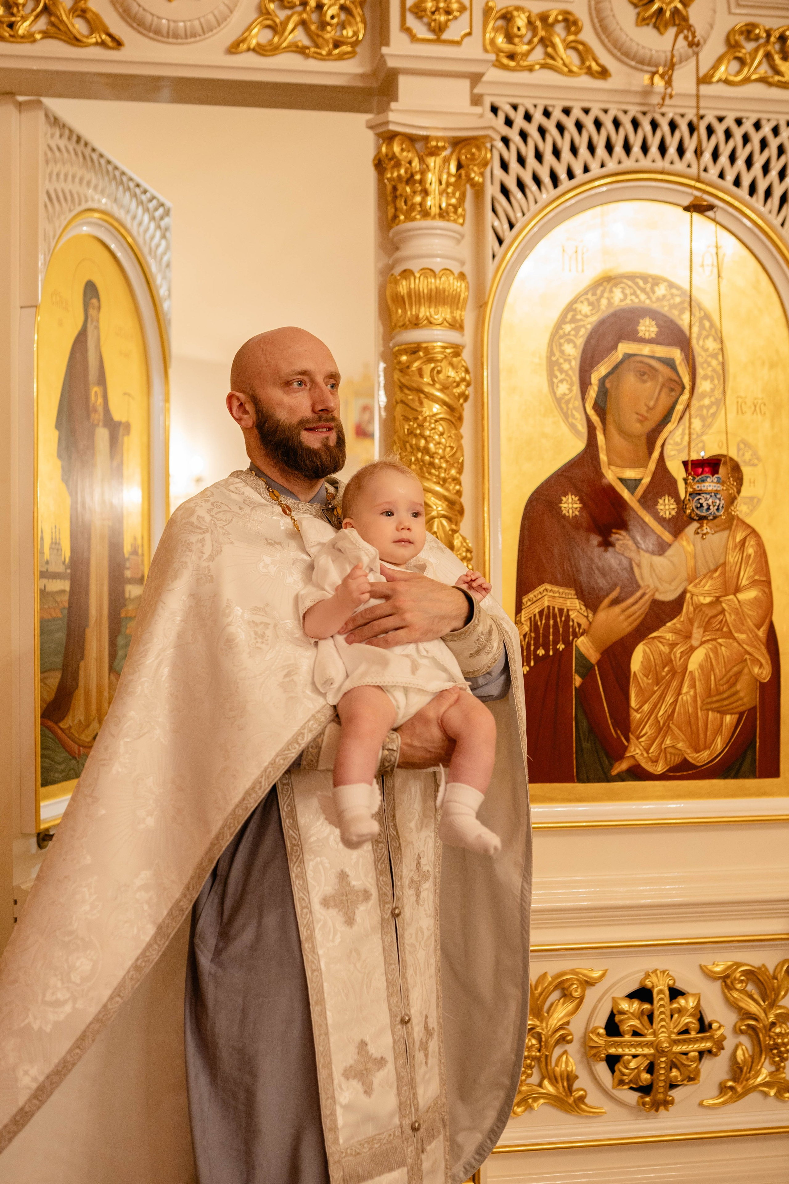 Крестины в храме Покрова Пресвятой Богородицы Сретения Господня г. Рязани. Семейный и детский фотограф в Рязани Васюгова Мария