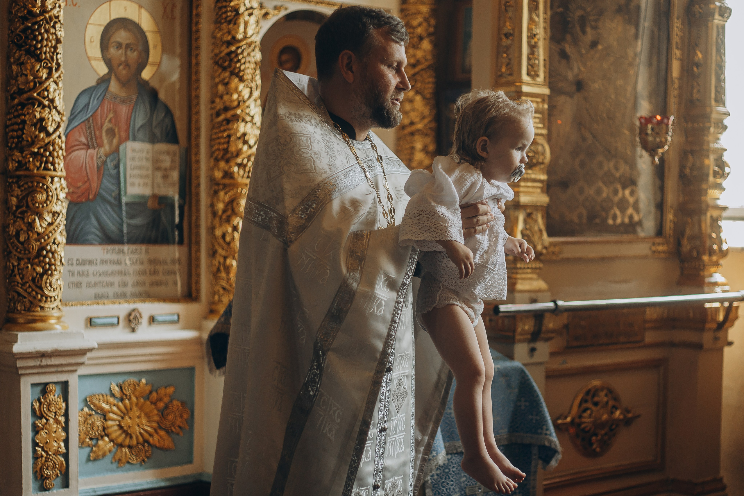 Крещение сестер в Борисоглебском соборе г. Рязани. Семейный и детский фотограф в Рязани Васюгова Мария