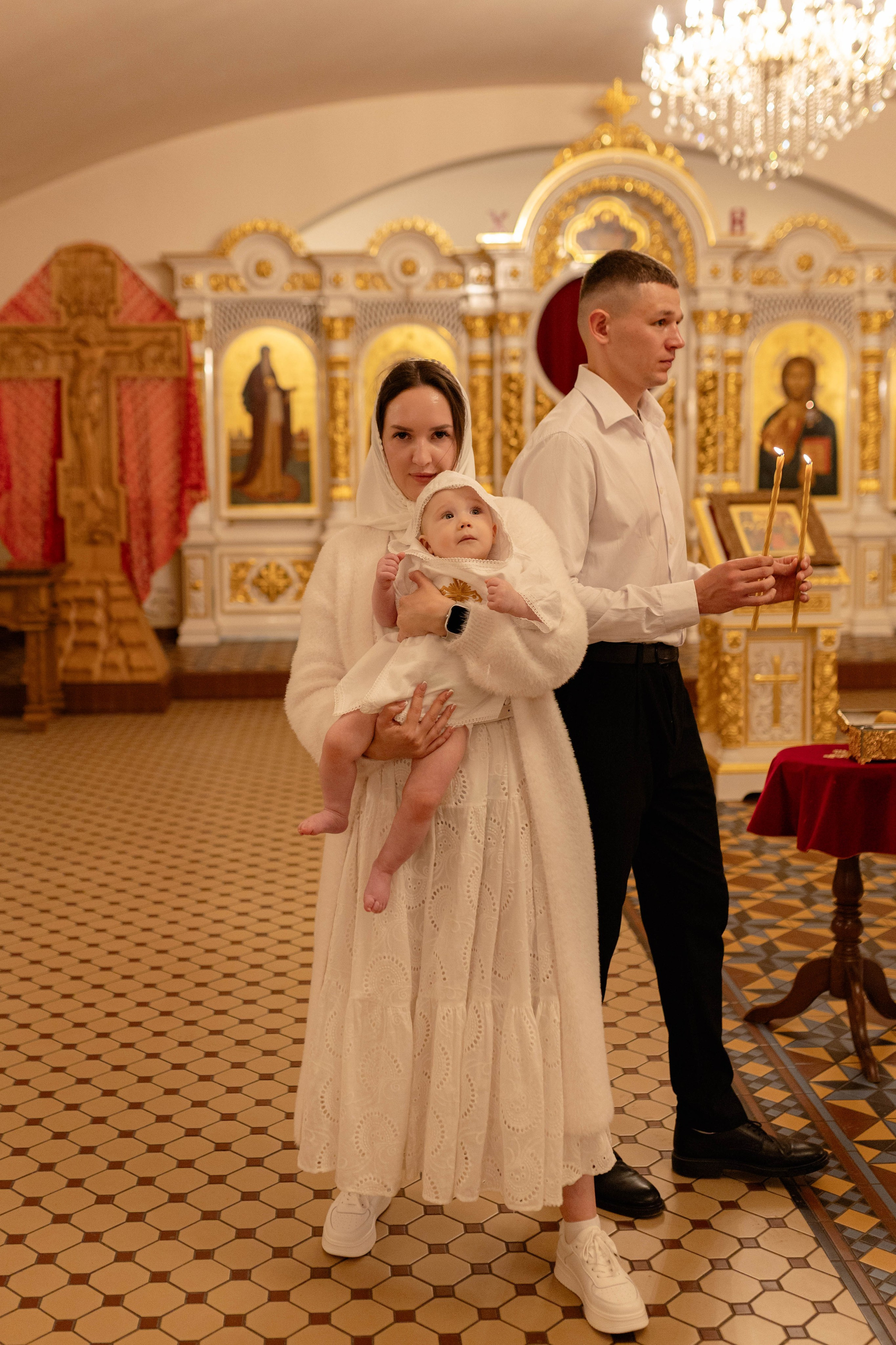 Крестины в храме Покрова Пресвятой Богородицы Сретения Господня г. Рязани. Семейный и детский фотограф в Рязани Васюгова Мария