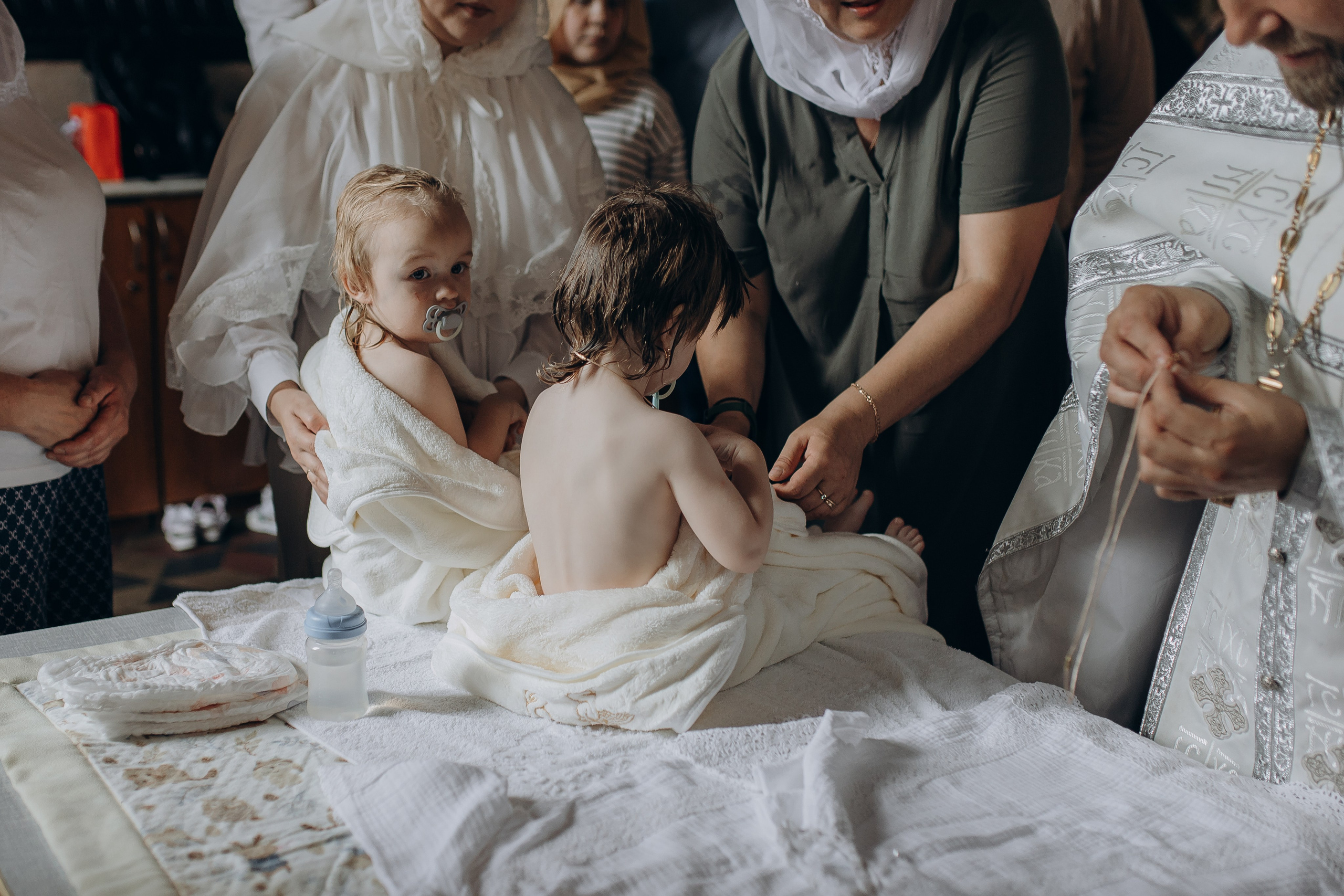 Крещение сестер в Борисоглебском соборе г. Рязани. Семейный и детский фотограф в Рязани Васюгова Мария
