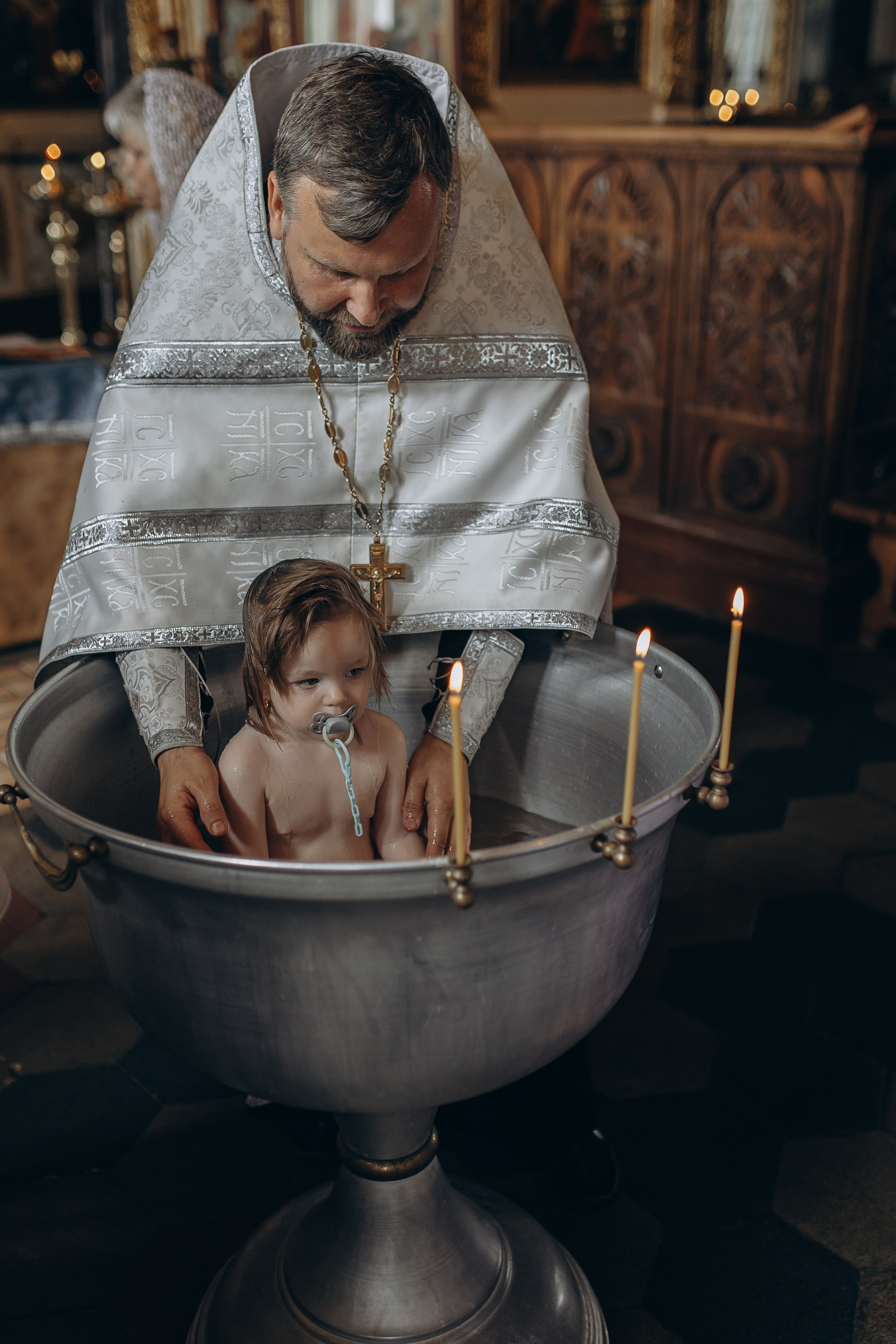 Крещение сестер в Борисоглебском соборе г. Рязани. Семейный и детский фотограф в Рязани Васюгова Мария