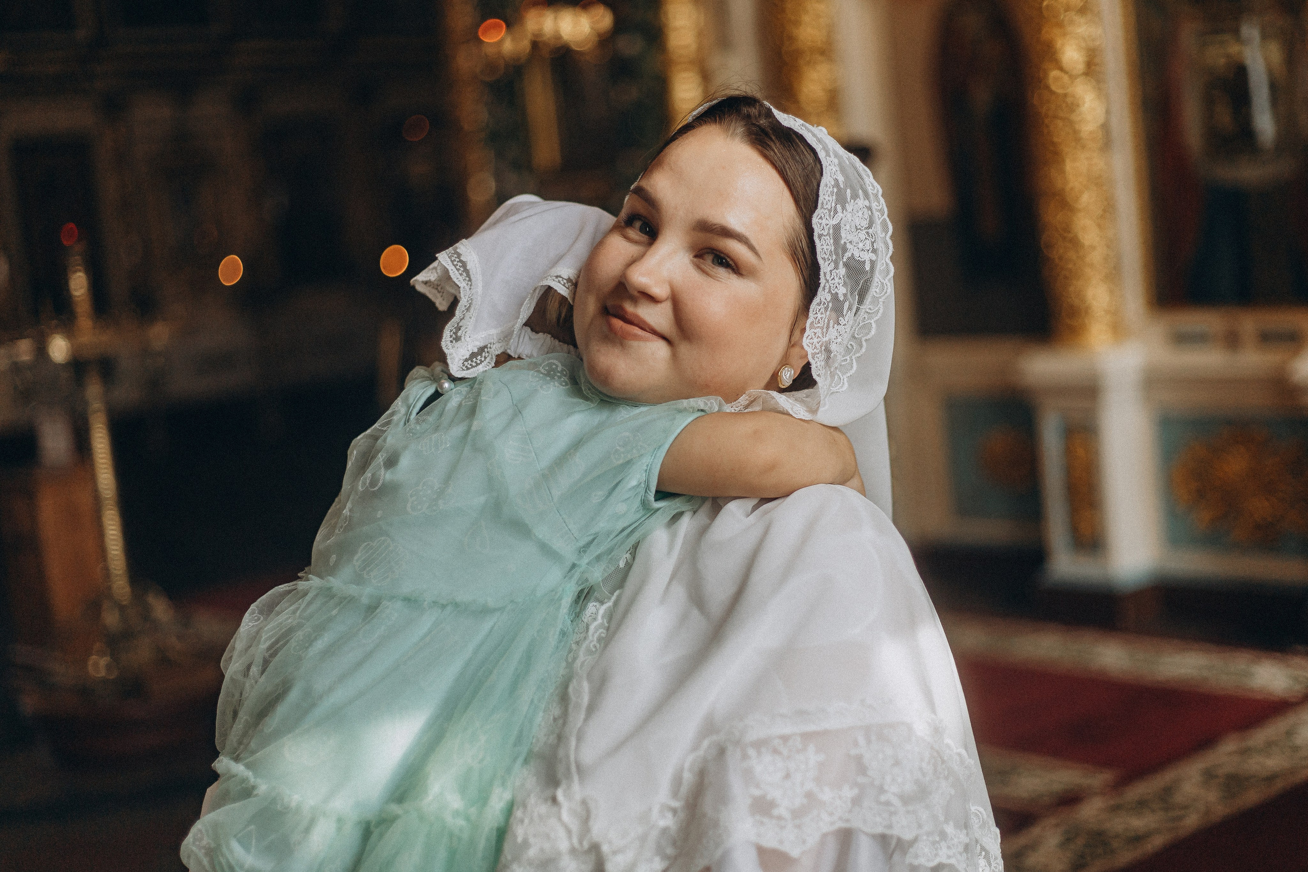 Крещение сестер в Борисоглебском соборе г. Рязани. Семейный и детский фотограф в Рязани Васюгова Мария