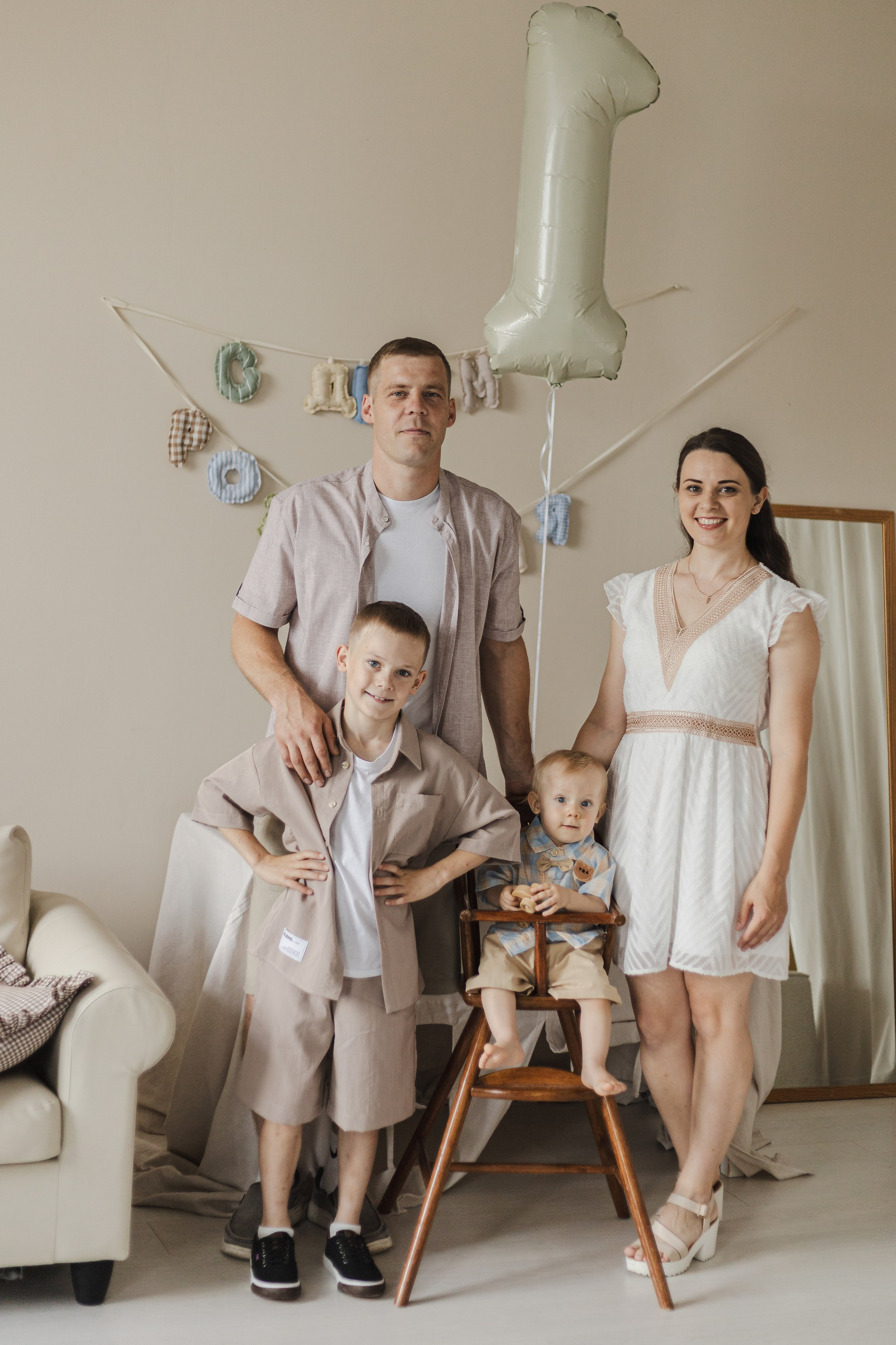 Студийная сьемка годовасия. Семейный и детский фотограф в Рязани Васюгова Мария