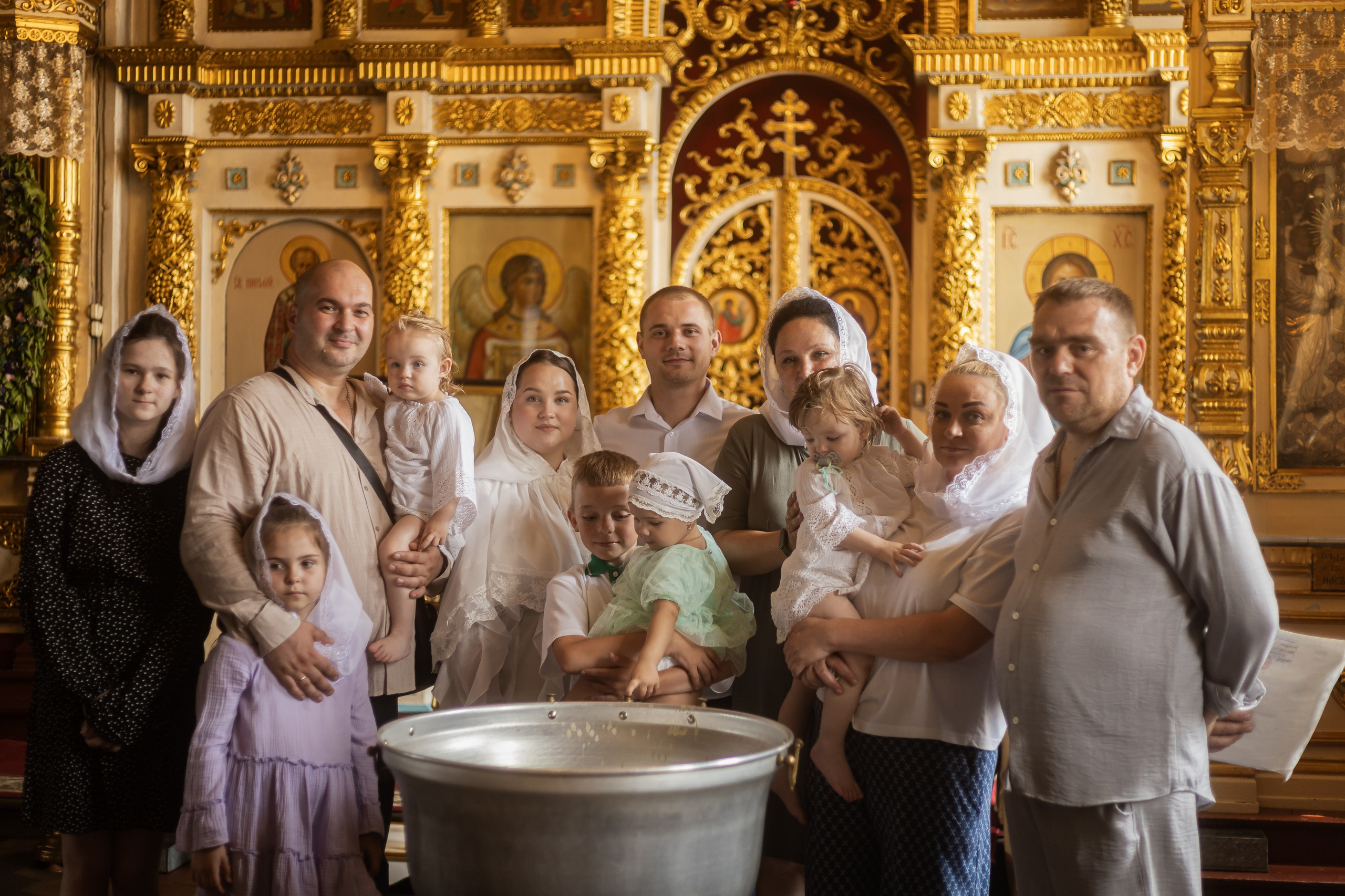 Крещение сестер в Борисоглебском соборе г. Рязани. Семейный и детский фотограф в Рязани Васюгова Мария